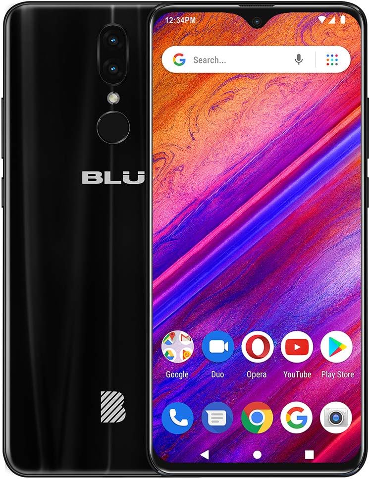 BLU G9 – 6.3” HD Infinity Display Smartphone, 64GB+4GB RAM (Black)