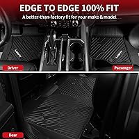 Vista 6 de LASFIT - Tapetes para Ford F250 y F350 2012-2016 sin palanca de cambio manual de tracción, protectores de TPE para todo clima, piso alfombrado