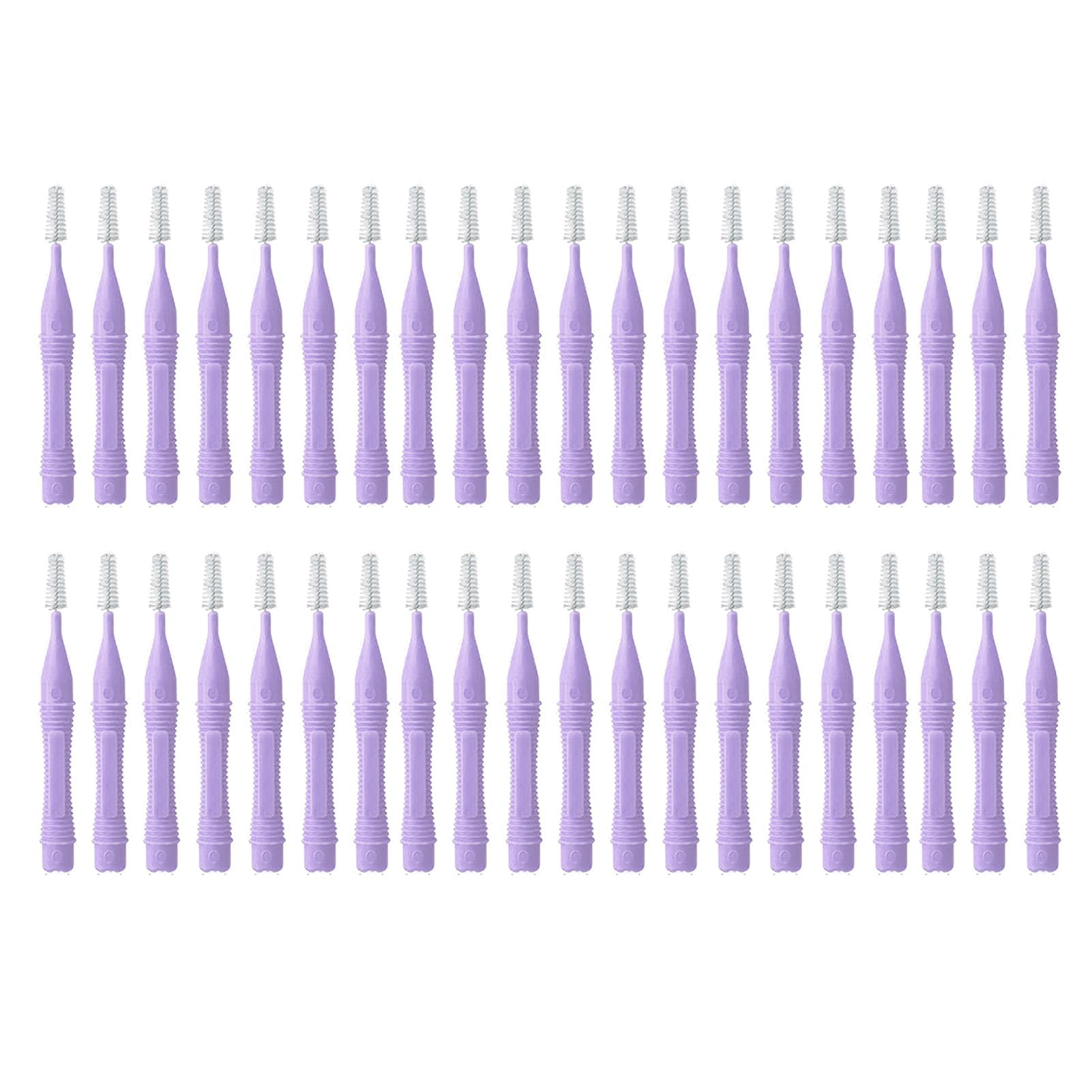 Agatige 40pcs Interdental Brushes, 1.2?1.5mm Teeth Brace Cleansing Brush Dental Cleaning Tools for Adults Remove Bad Breath (Purple)