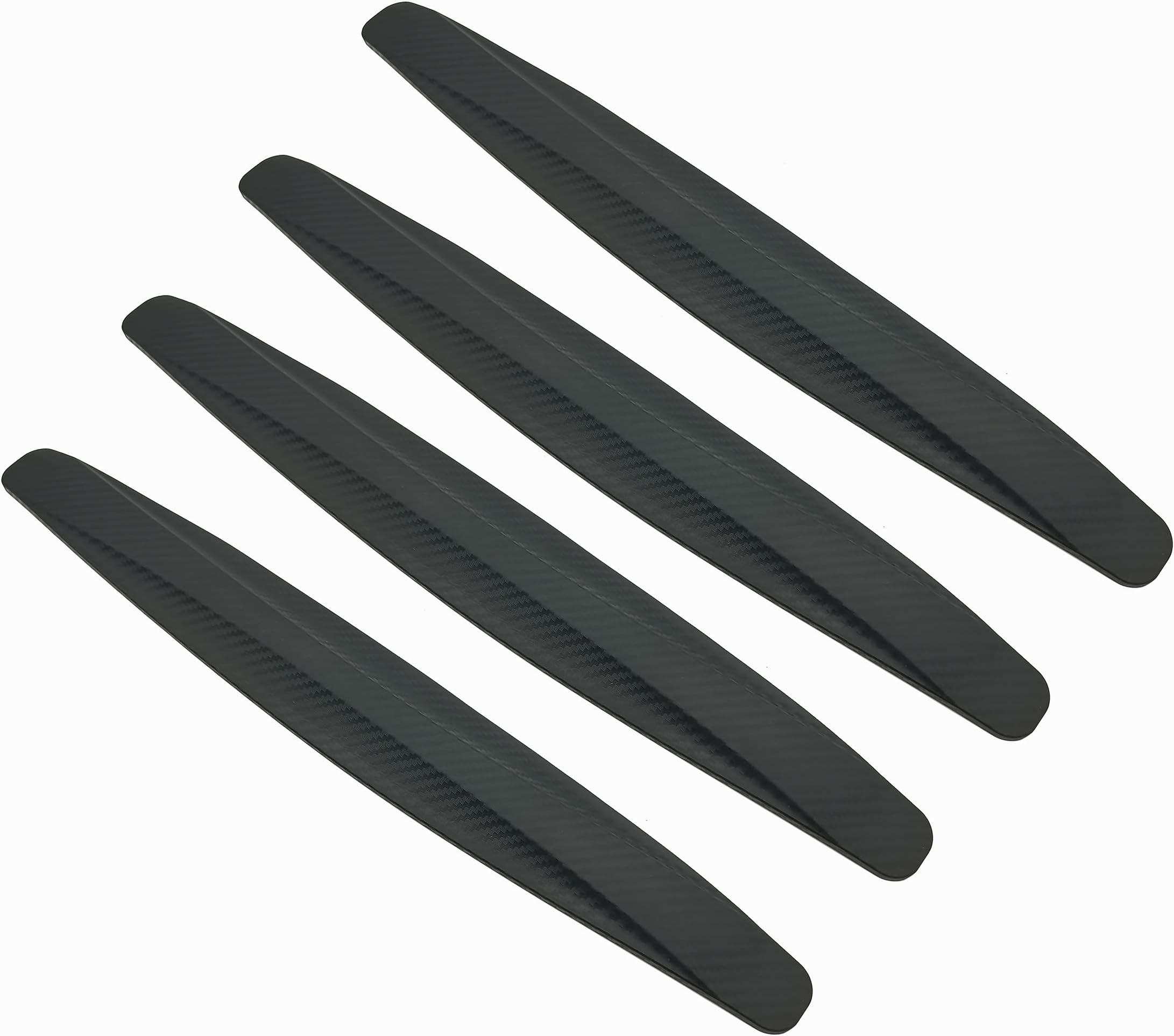 4 Pack Car Bumper Guard, Universal Rubber Protector for SUV - Front/Rear Anti Collision & Scratch Guard Strip (Black)