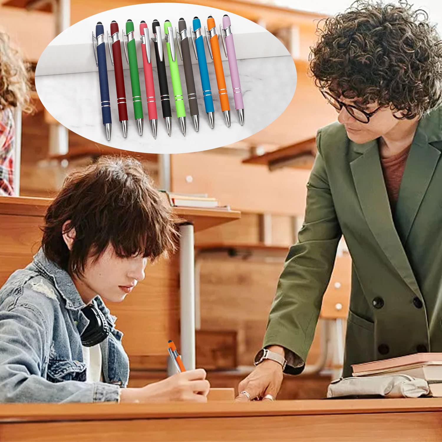 NTGRTY 10 Penne Touch 2 In 1 | Stilo Capacitivo + Penna A Sfera Per Tablet E Smartphone