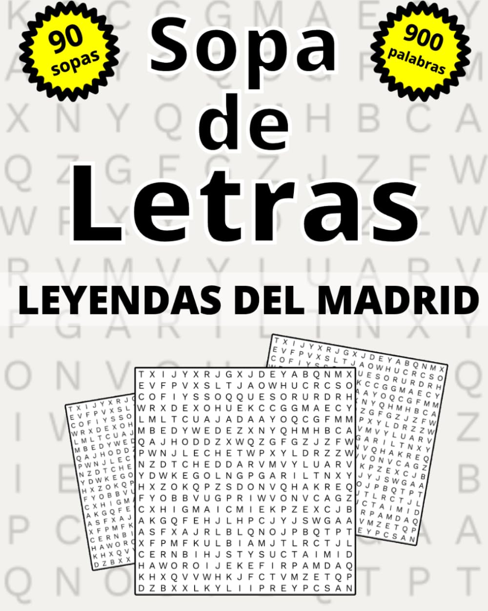 Sopa de Letras: Jugadores del Madrid por Años