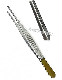 New German PACIVATED 1 DEBAKEY Artery ATRAUMATIC Tissue Forceps Gold Handle 12
