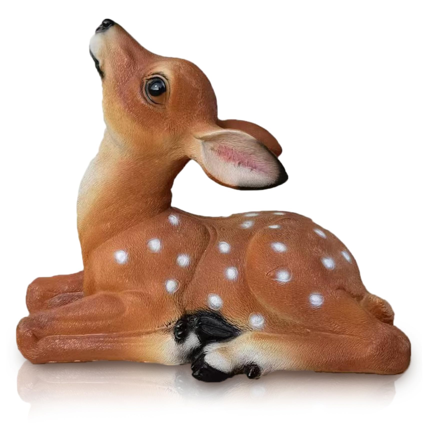 CAKEEYUM Deer Statue, Simulated Resin Sika Deer Figurines Novelty Ornaments Outdoor Animal Sculpture for Park Backyard Lawn Patio Balcony Statue, Figurines Home Decor, Garden Decor, Figurin