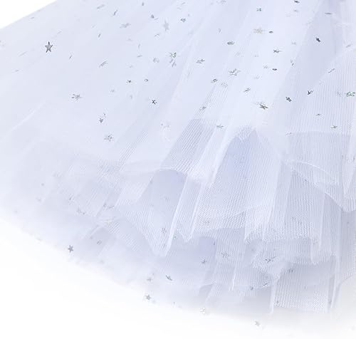 Miniatura 4 de Century Star Falda tutú brillante para niñas falda de ballet de tul de 3 capas tutú de princesa para bebés pequeños Navidad cumpleaños 2-8 años
