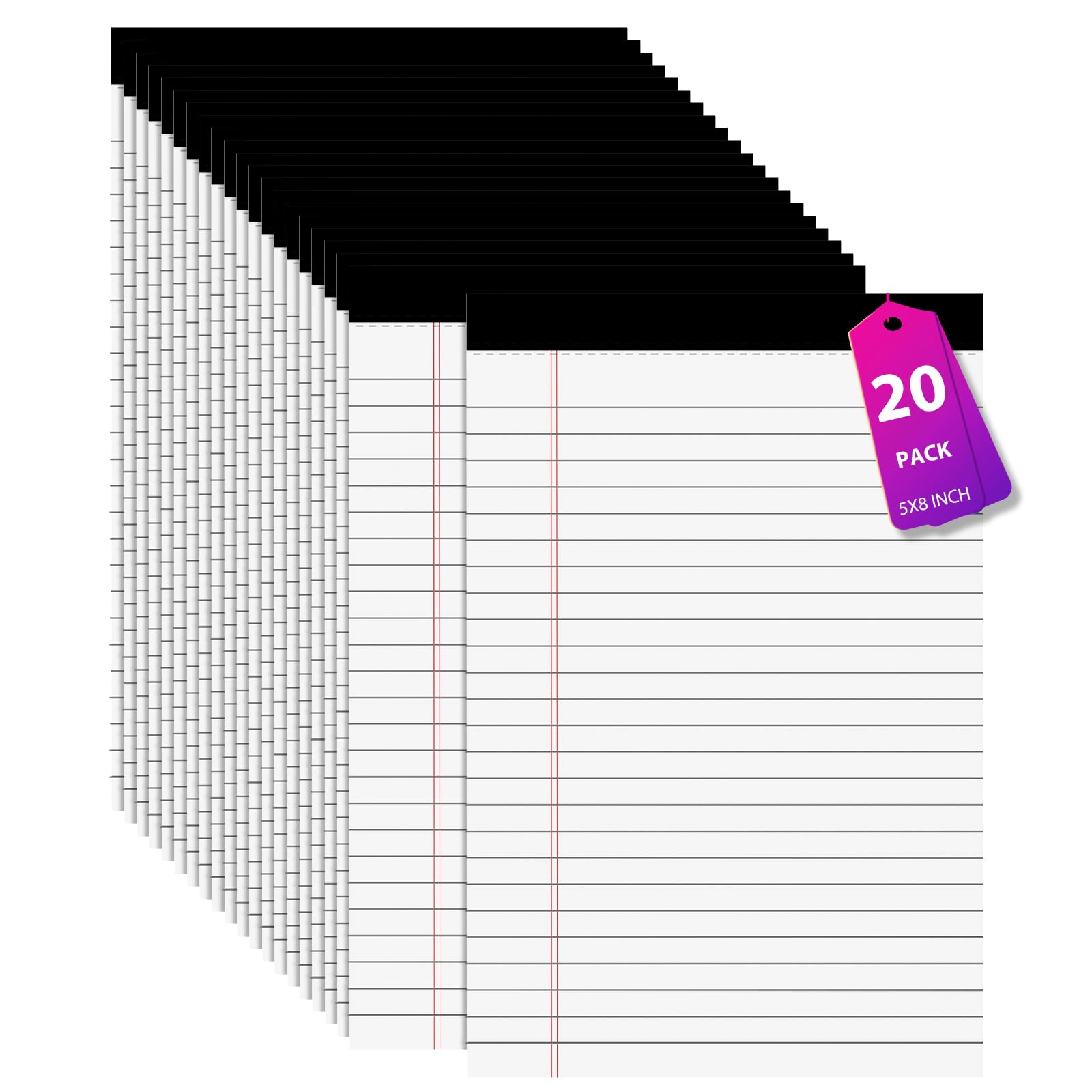 Emraw Jr. Legal Block Gelb - 12er Set Notizblöcke 12,7x20,3cm Liniert
