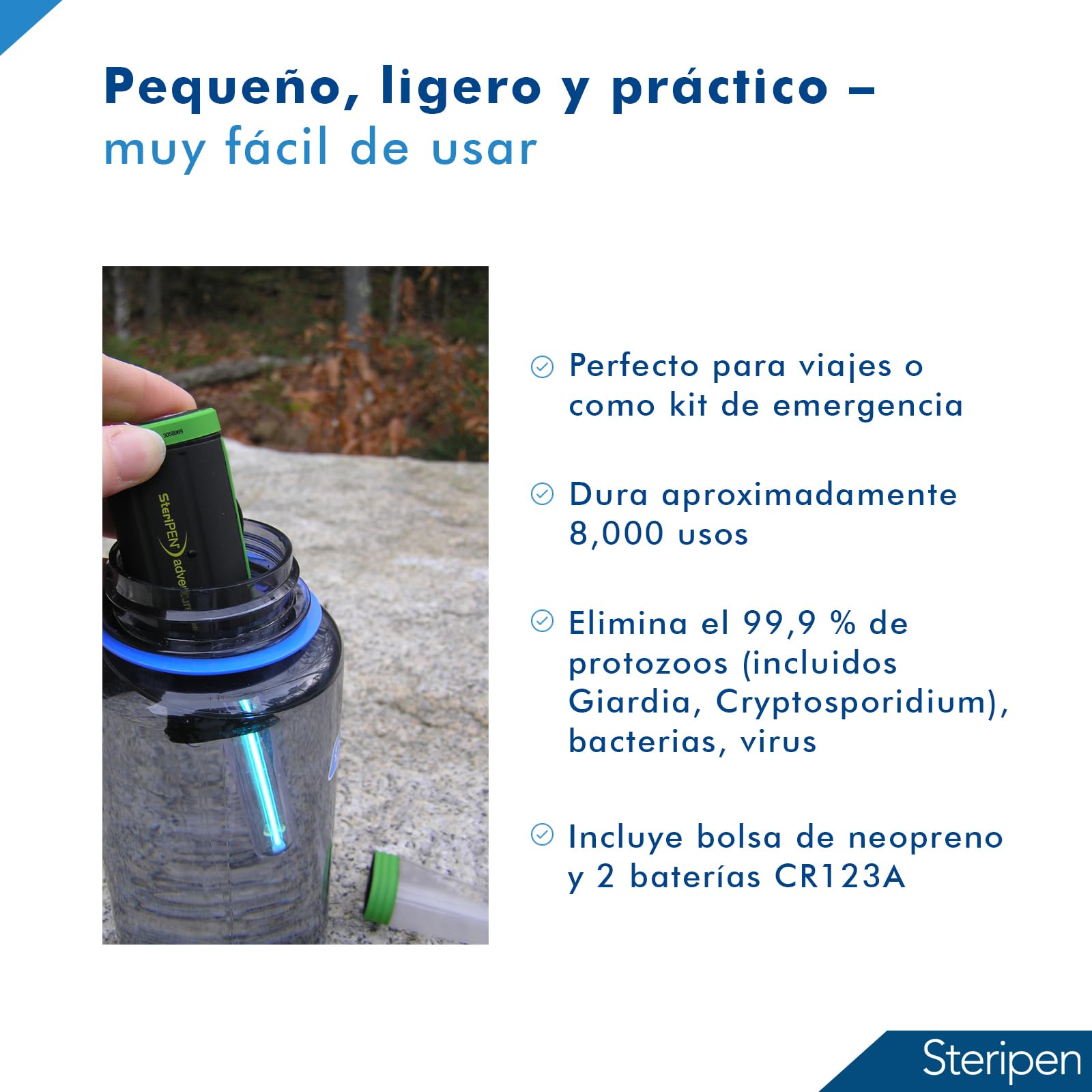 Adventurer Opti™ potabilizador de agua UV SteriPEN®