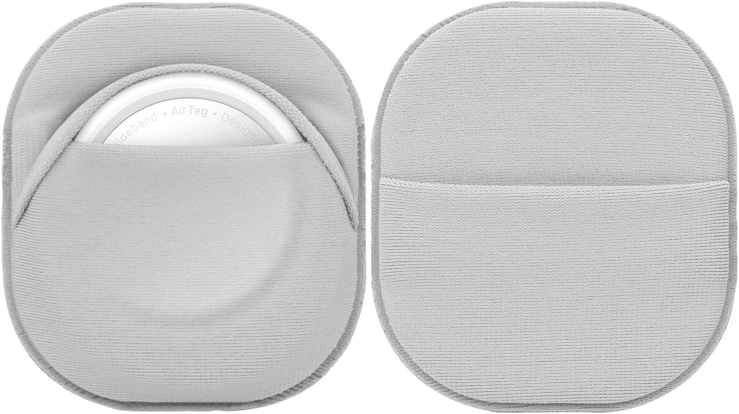 Lacdo Airtag Holder AirTag Case, 2 Pack Adhesive Mount Sticker for Apple Air Tag 2nd Gen 2026 & 1st Gen Hidden Case Cover Anti-Scratch Secure Stick-On Holder, for TV Remote Laptop Bag Bike Car, Gray