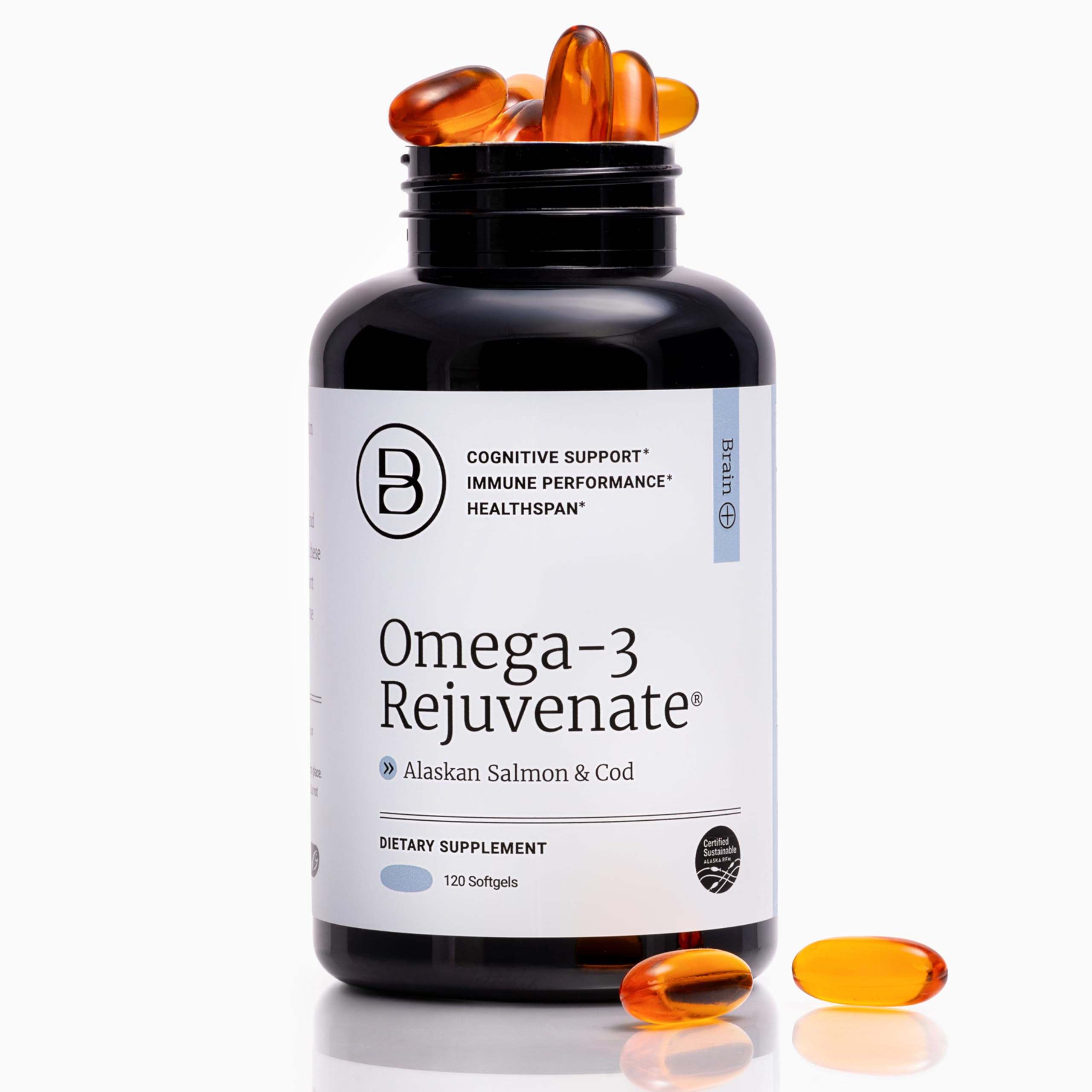 BIG BOLD HEALTH Suplemento de óleo de peixe Omega-3 Rejuvenate com EPA, DHA, DPA, vitaminas A e D, 552 mg de ômega-3 e 120 cápsulas gelatinosas