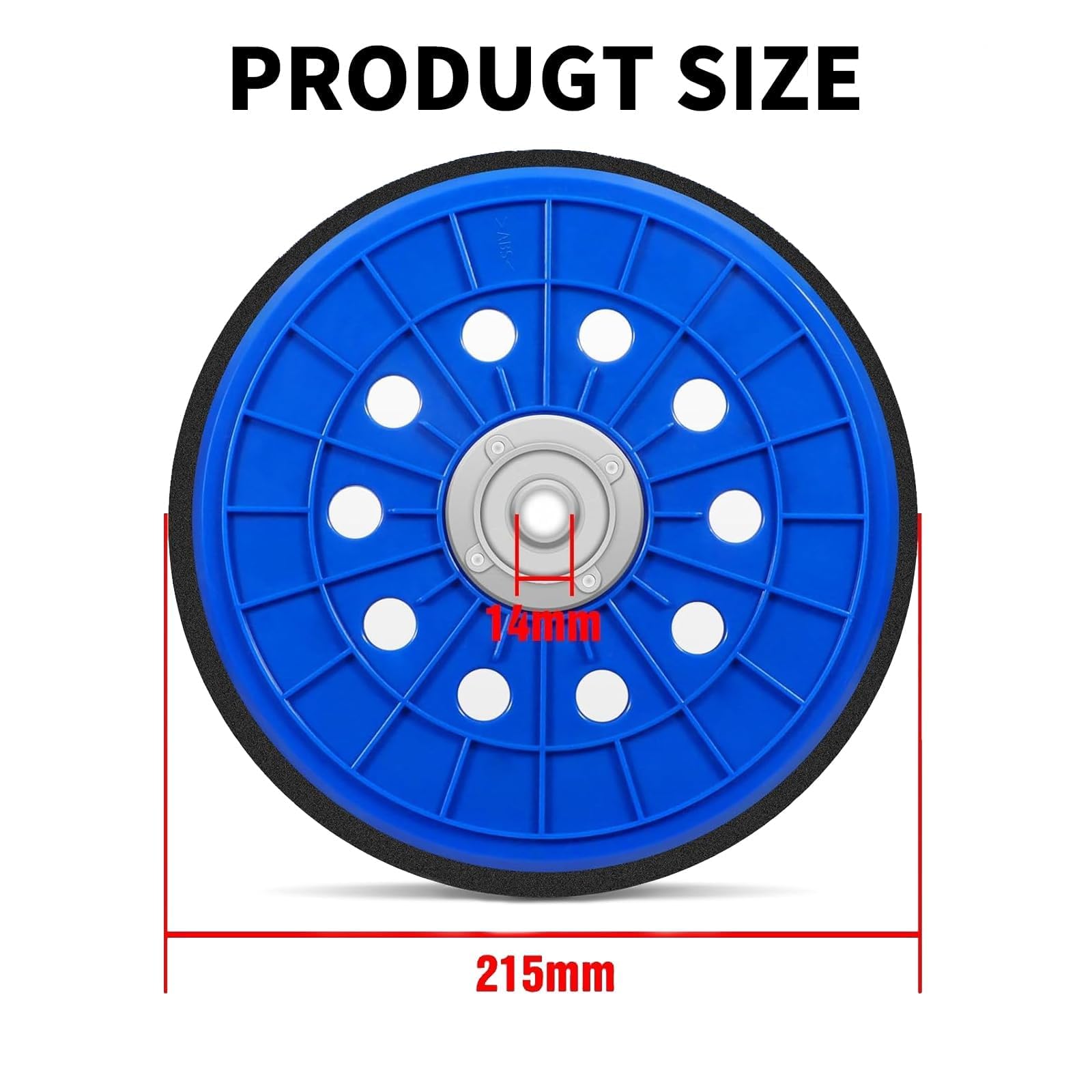 Xiciki Plateau De Ponçage 225 Mm 10 Trous M14 – Disque De Rechange Pour Ponceuse Girafe, DWS225BT, Scheppach DS 200/210/900/920/930