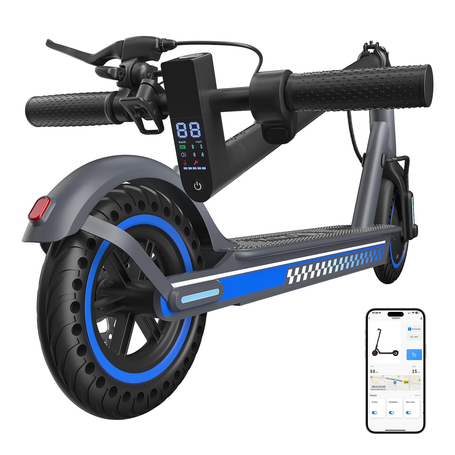 Electric Scooter Adult 350W 500W Motor Top Speed 19 22 mph Max 18 22 Miles Ranges Foldable E
