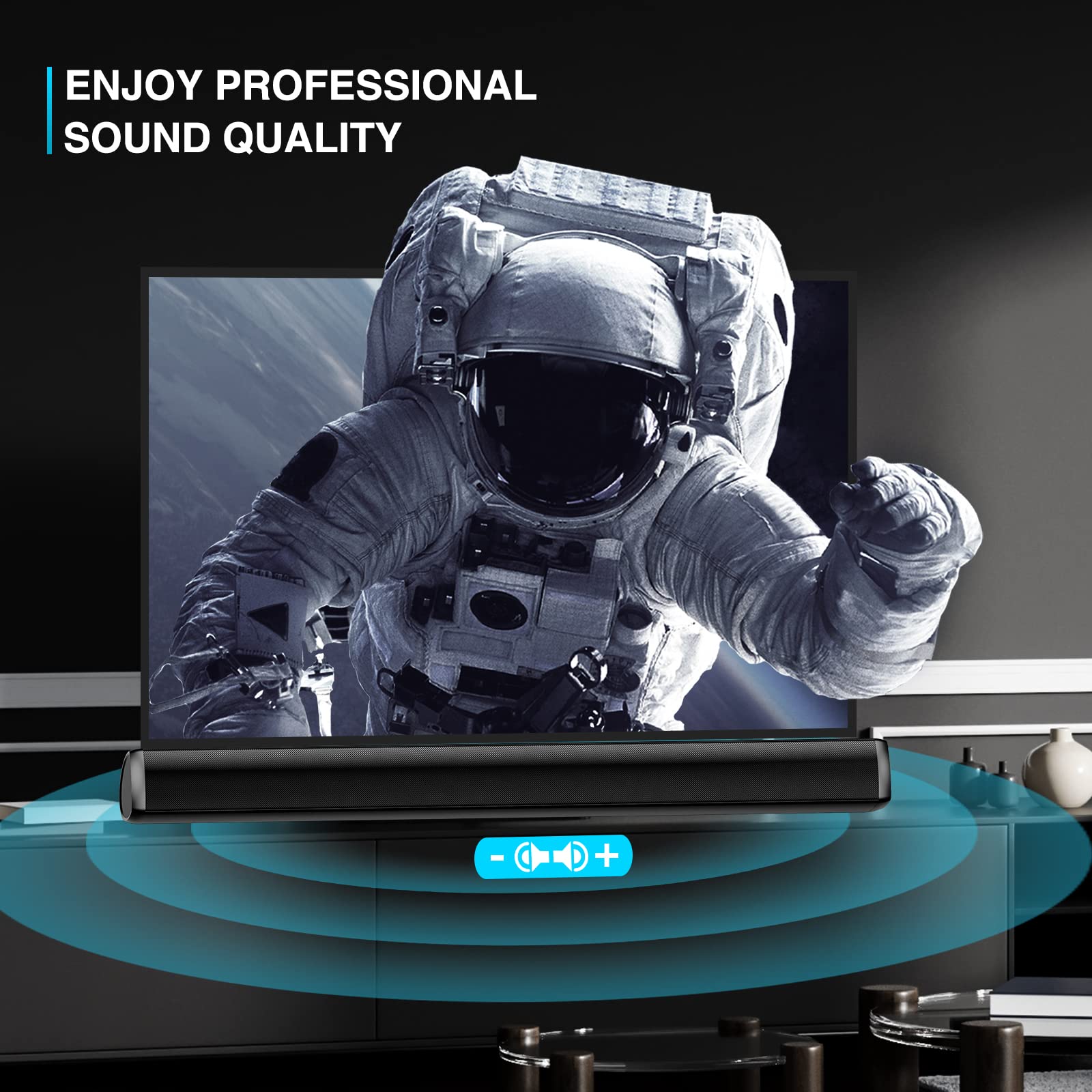 Amazon.co.jp: サウンドバー テレビ用 4スピーカー搭載 テレビ