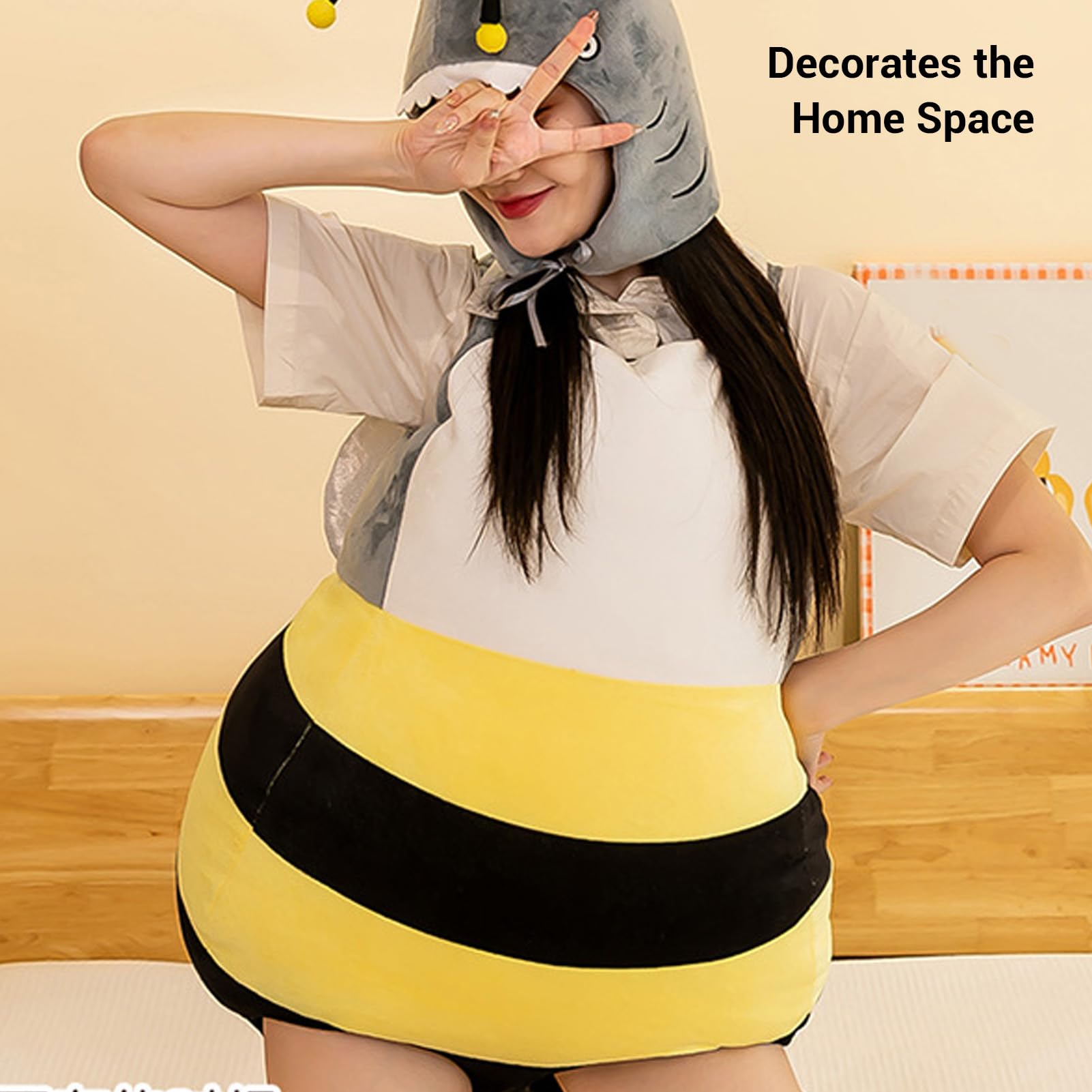 Lustiges -Outfit, Bezauberndes Cosplay-Kostüm für Endlose Spielzeit, für Niedlichen Bienen-Look, Inklusive Hut, PP-Baumwollmaterial