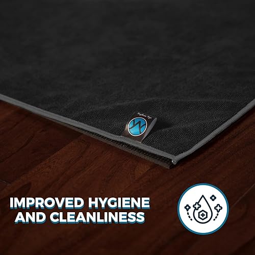 Miniatura 6 de Toalla de yoga de microfibra antideslizante para esterilla de yoga, toalla de yoga caliente para sudor y agarre, 24 x 72 pulgadas