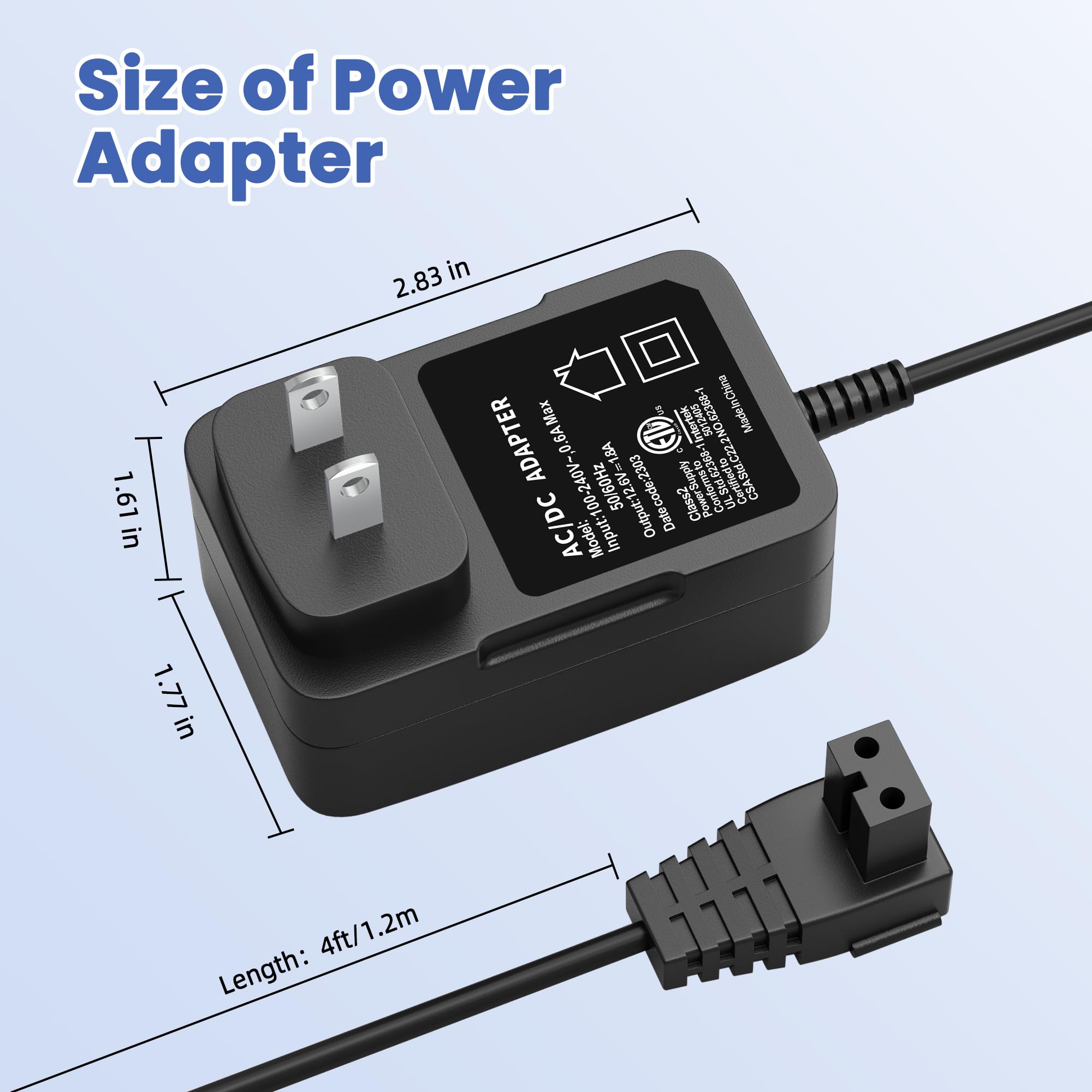 Amazon.com: XHJTWOPY 12.6V Charger Cord for Wybot Osprey 700