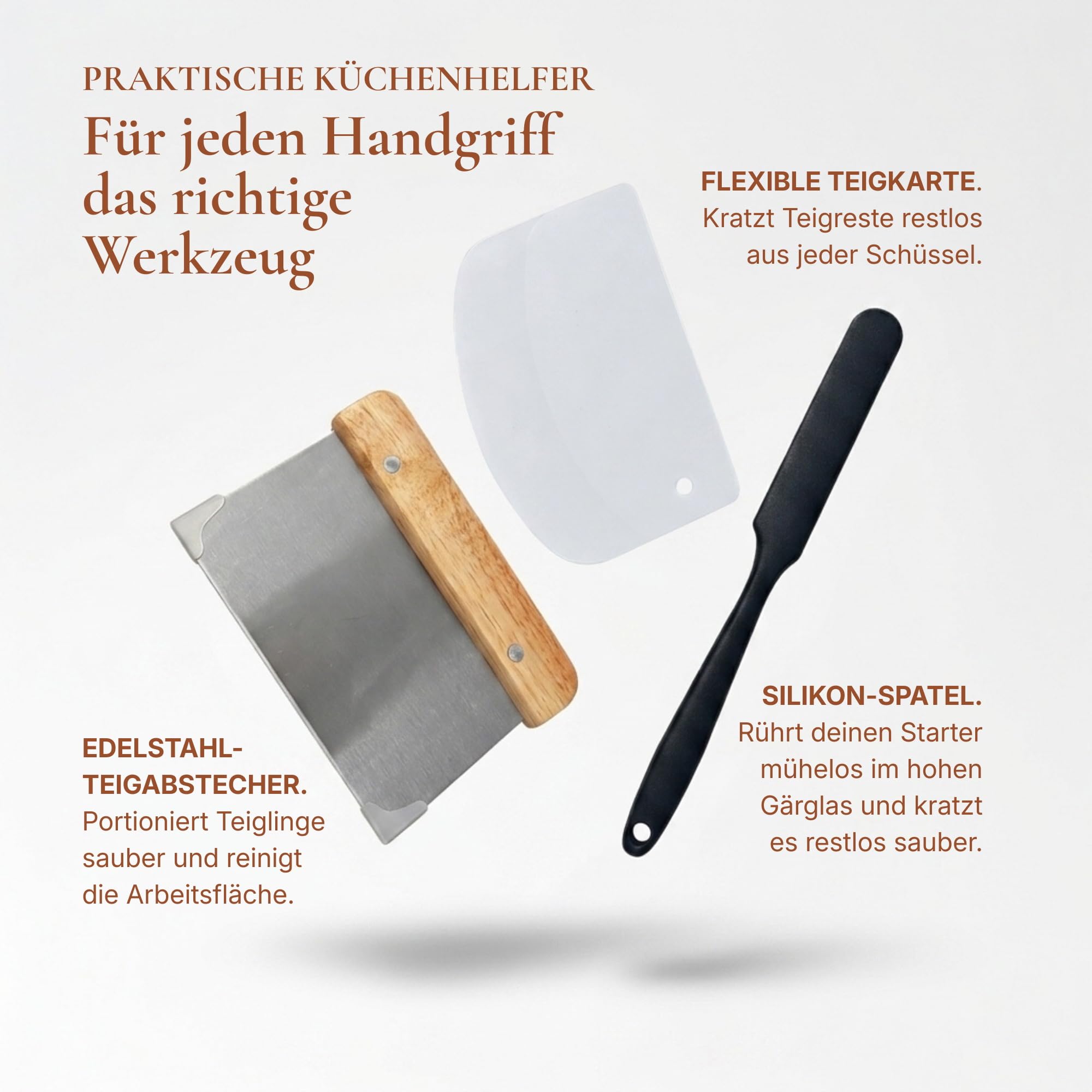GoodHarvest Sauerteig Starter Set mit Gärkörbchen, Gärglas & Brotbackset