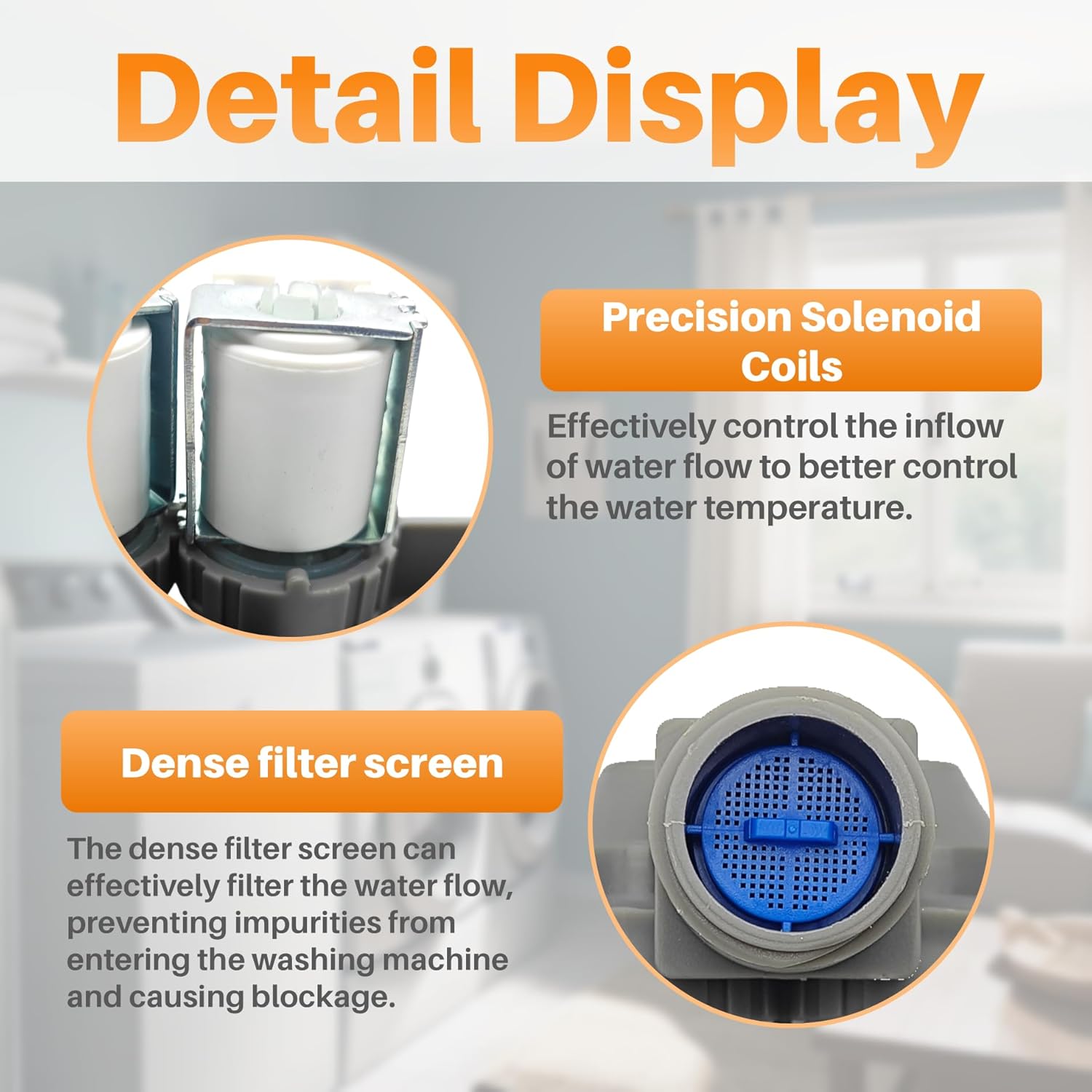 Washer Water Inlet Valve Fit for lg WT7300CW WT7100CW WT7900HBA WT7880HWA WT7155CW WT7800CW WT7800CV WT7405CV WT7400CW WT7400CV WT7300CV WT7150CW WT7060CV