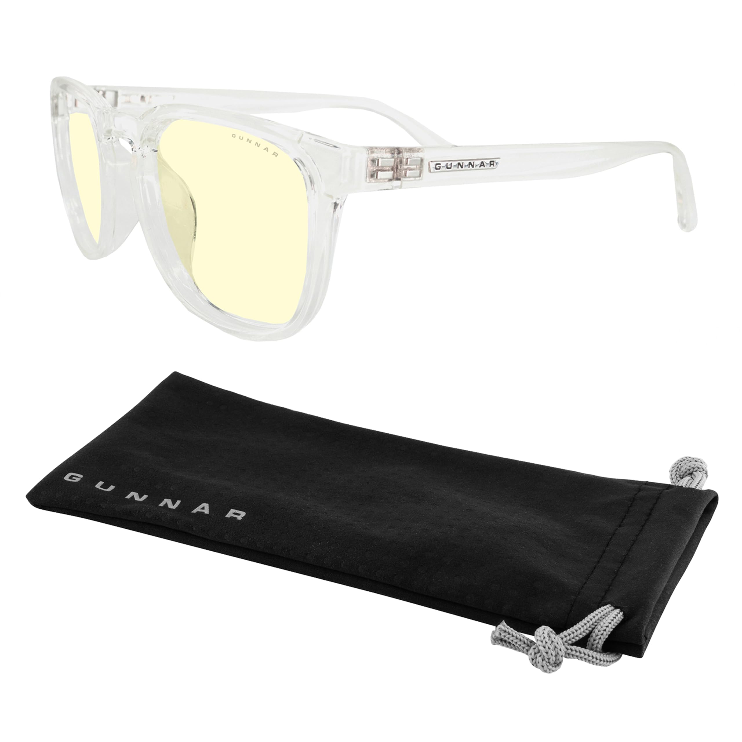 Gunnar Gafas para Videojuegos y Ordenador | Oakland, Color de Montura: Onyx, Tente de Lentes: Ámbar (Bloques 65% de Luz Azul y 100% de UV) | con filtro de Luz Azul | Lente Patentada
