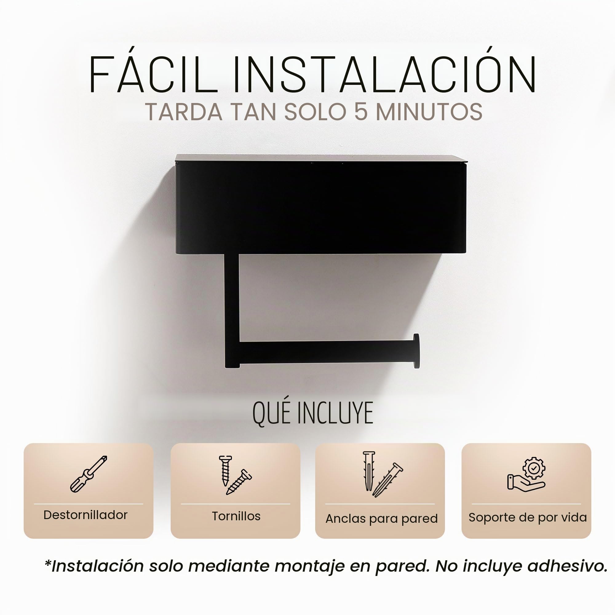 Day Moon Designs Soporte para Papel higiénico con Estante, dispensador de toallitas Desechables y Almacenamiento para Cualquier baño, Mantiene Tus toallitas húmedas Ocultas, Organizador de baño de