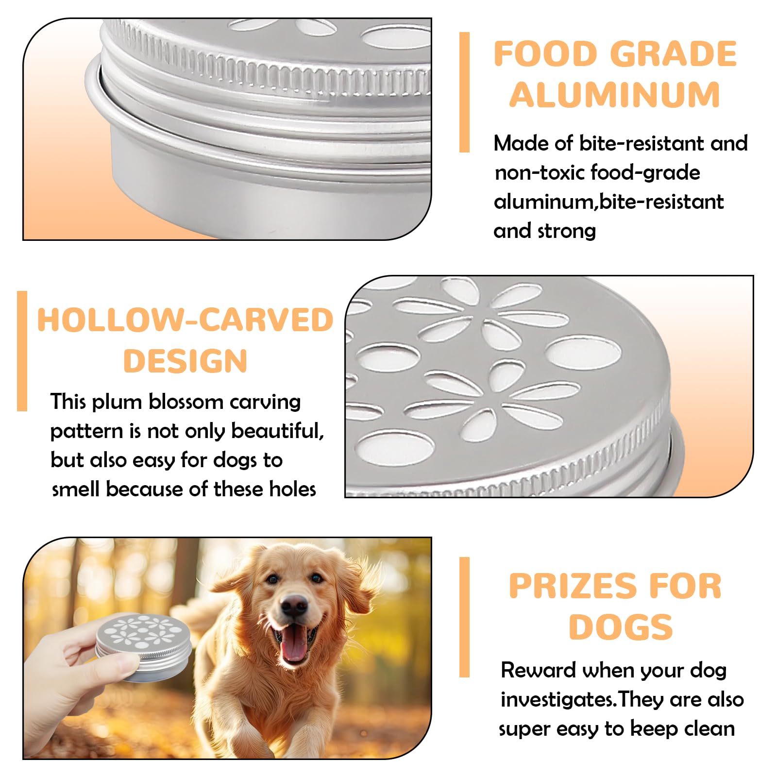 Kit Lavoro Naso Cane 10 Lattine Alluminio Per Addestramento Cani - Contenitori Profumo 60ml Per Migliorare Olfatto Lattine Alluminio Profumo