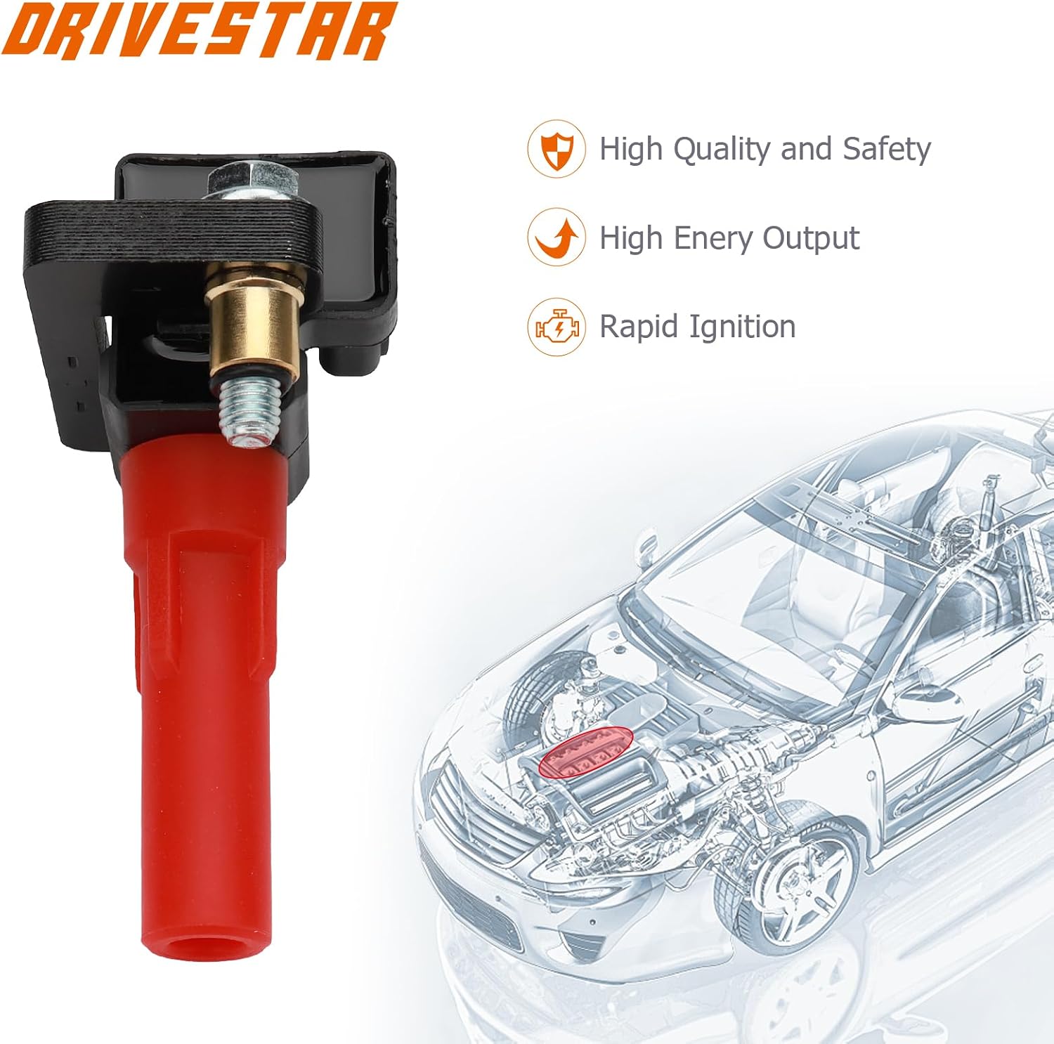 Set of 6 Ignition Coil Pack Compatible with Subaru B9 Tribeca 2006-2007, Legacy 2008-2009, Outback 2001-2009, Tribeca 2008-2009 3.0L 3.6L, Replaces UF287, 22433-AA441