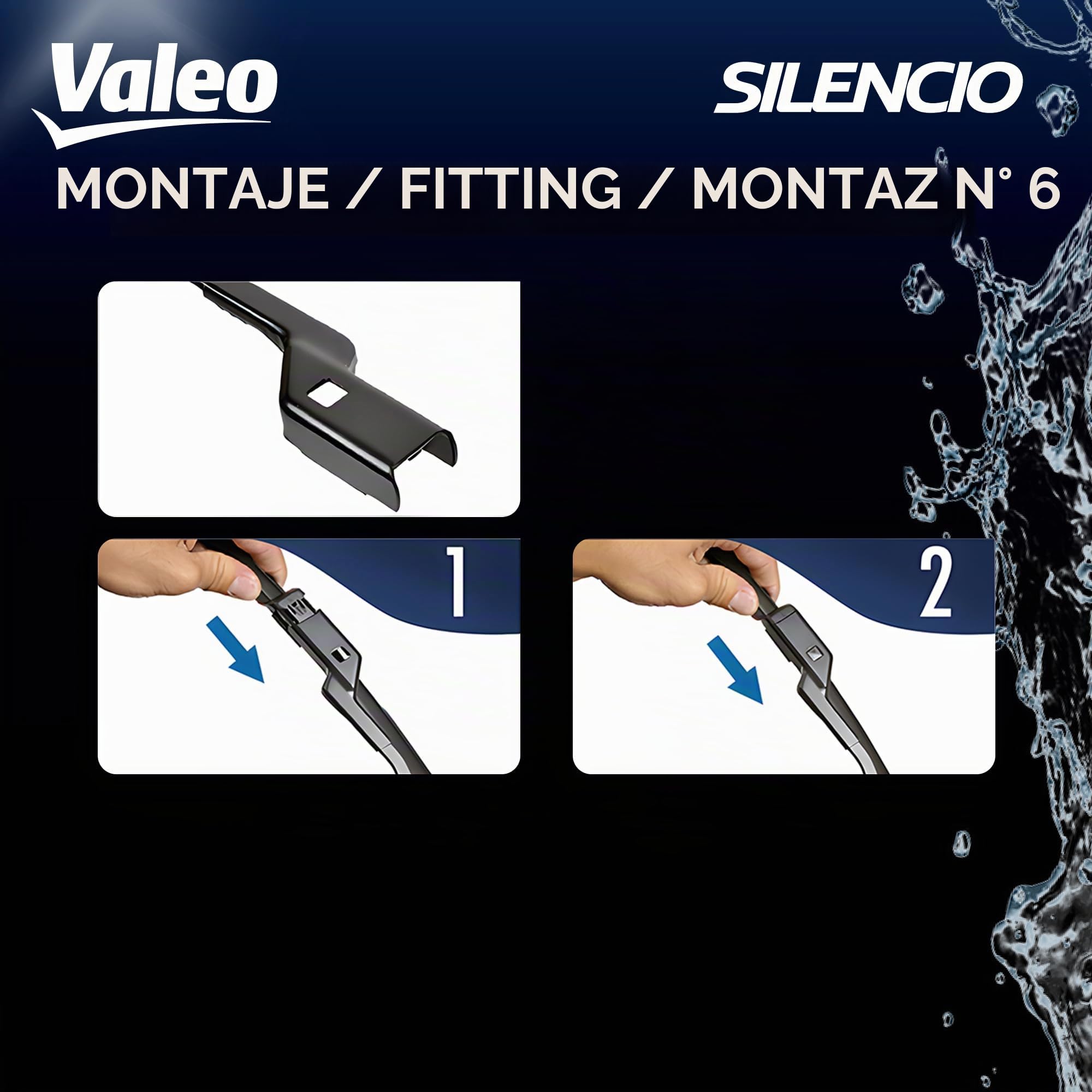 Valeo Silencio 2x Limpiaparabrisas VF818 - Delanteras - 650 mm / 475 mm
