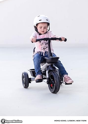 Miniatura 4 de HyperMotion Triciclo para niños con mango de empuje para padres, triciclo ligero para bicicleta de equilibrio para bebés, mango de empuje de