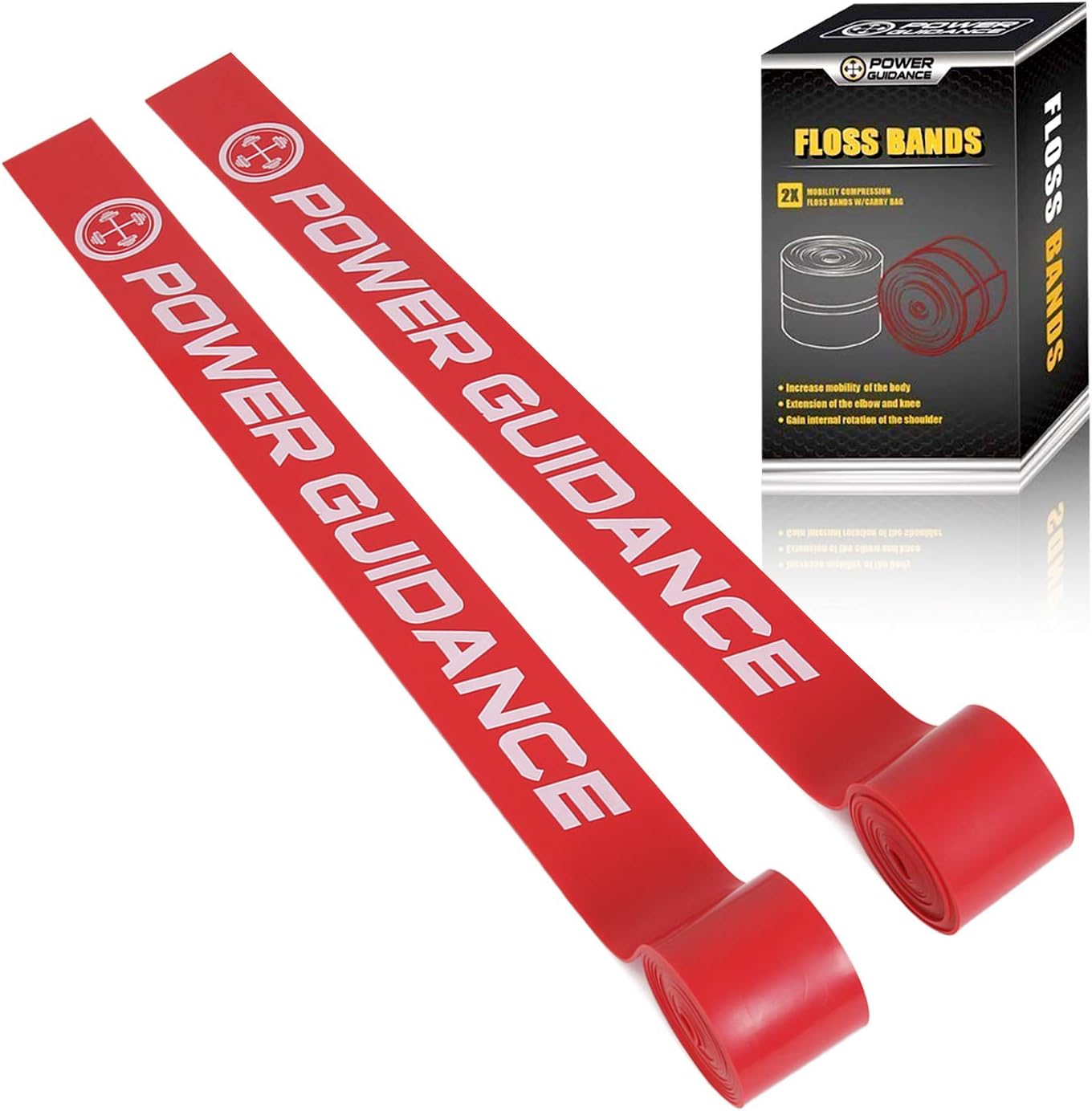 POWER GUIDANCE Floss Bands(2 Pack) Compression Bands Mobility
