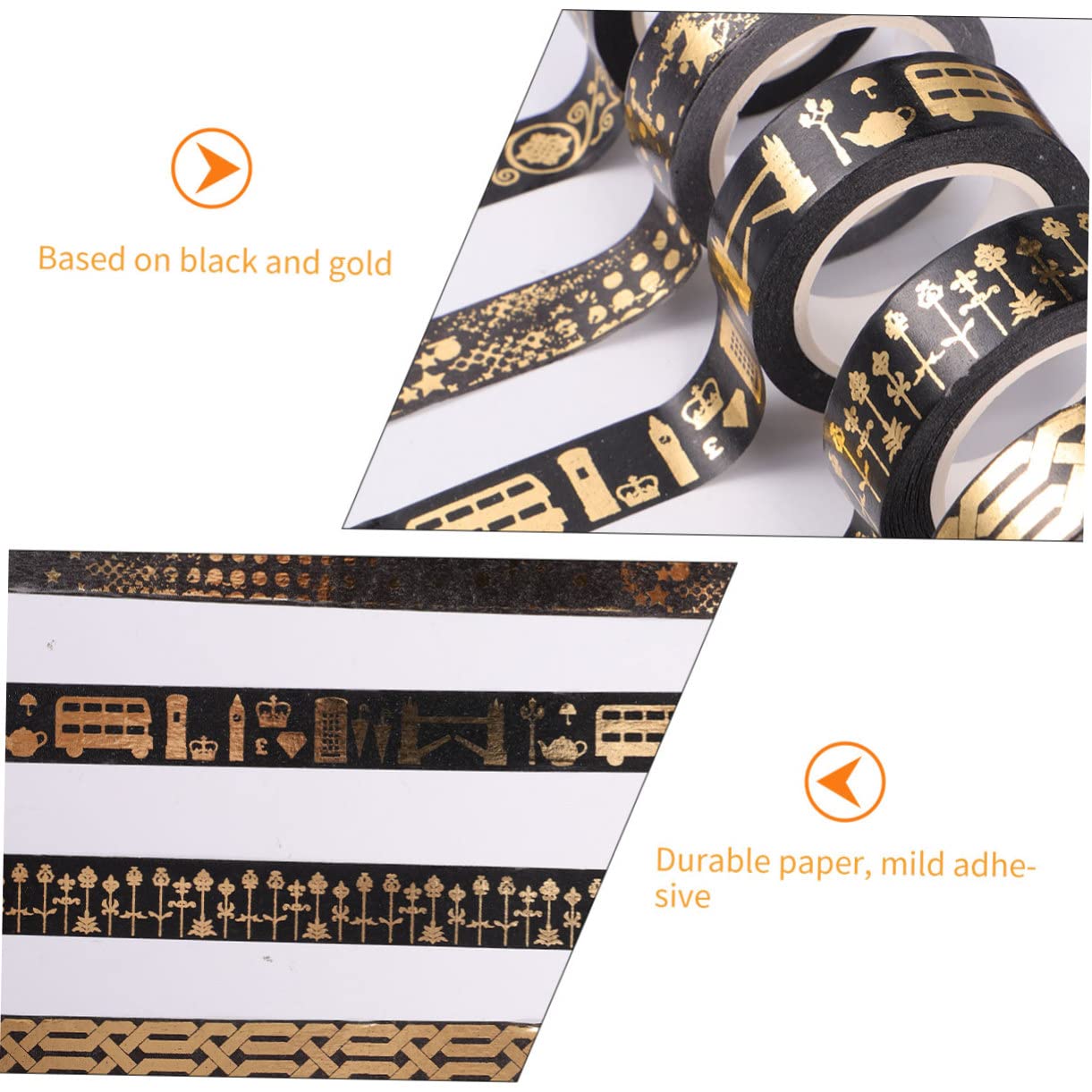 HOMSFOU 3 Sätze Diy Washi Tape Dekoratives Klebeband Für Scrapbooking Und Kreative Projekte Bunte Designs Für Planner Und Dekoration 5 Rollen * 3