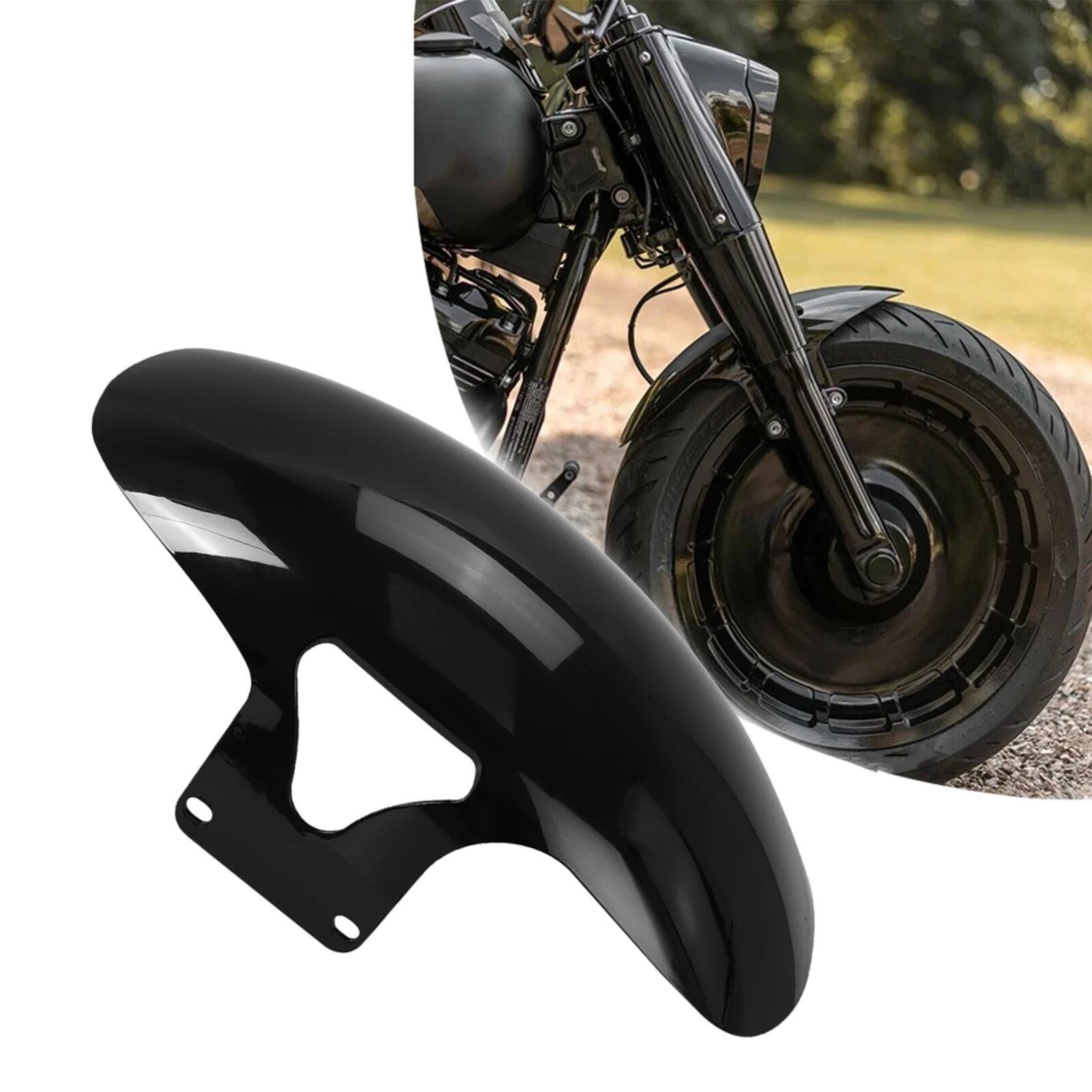 Moto Guardabarros Delantero Para Harley Para Softail M8 Fat boy FLFBS FLFB 2018-2022 Motocicleta Negro Guardabarros Delantero Cubierta Protectora ABS