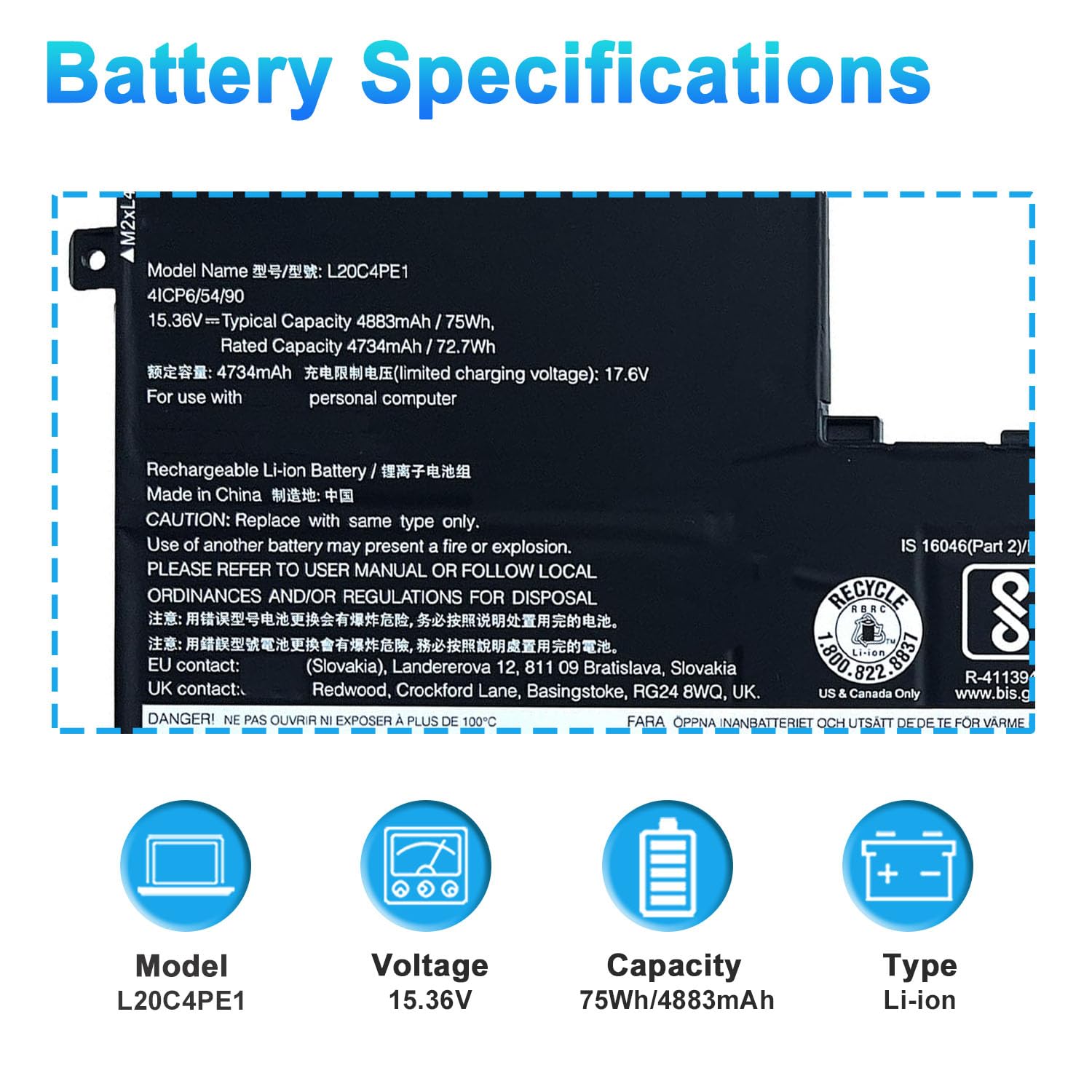 Lenovo IdeaPad S340-14WL SSD バッテリー残量約86% Lenovo L18C3PF7 Battery