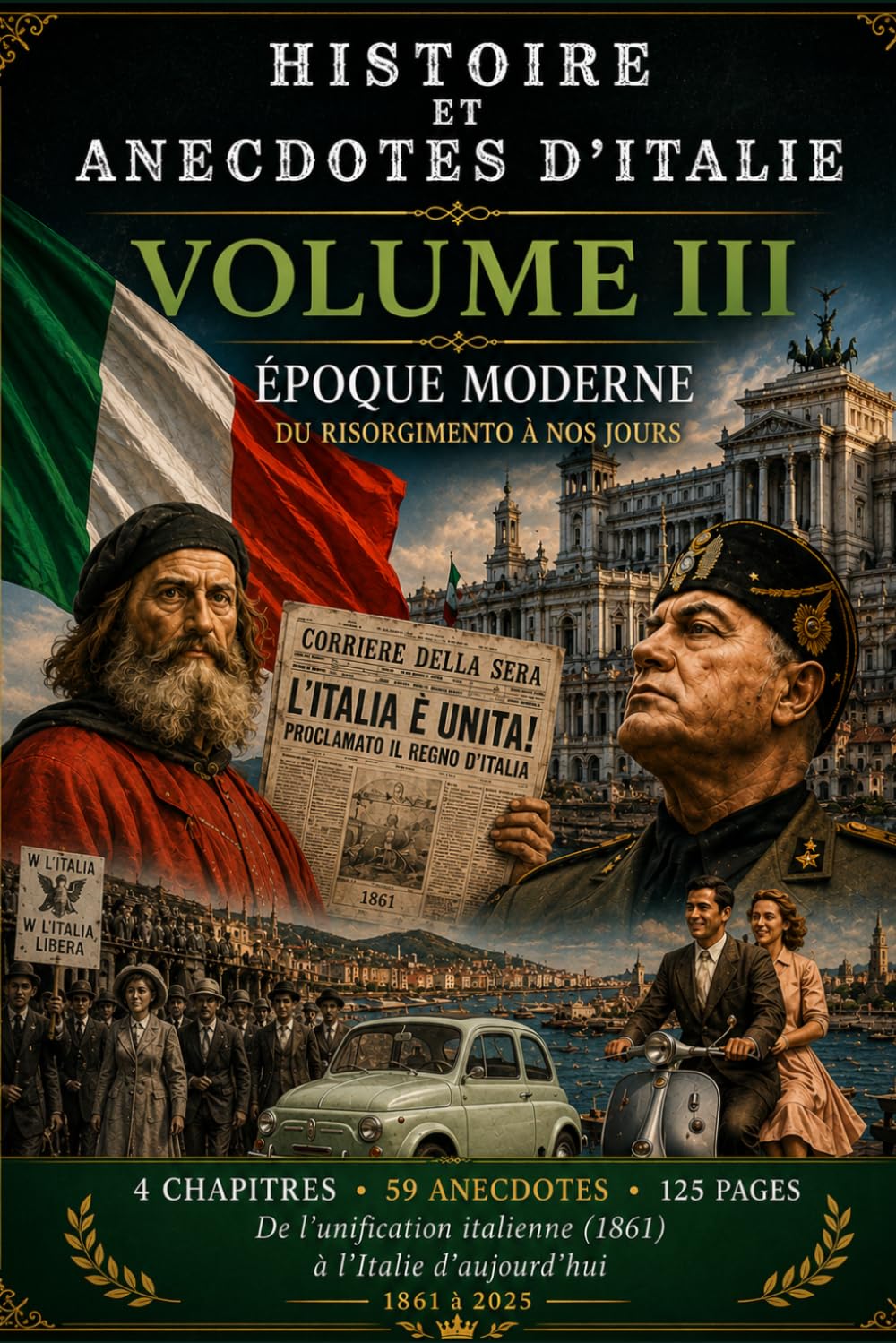 HISTOIRE et ANECDOTES D'ITALIE Du Risorgimento à nos jours: VOLUME III — ÉPOQUE MODERNE--Version Noir et Blanc--