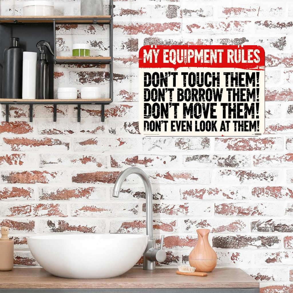 2D 8x12" Metal Retro Garden Sign "My Tool Rules" Funny Shed Metal Tin Signage 30x20cm