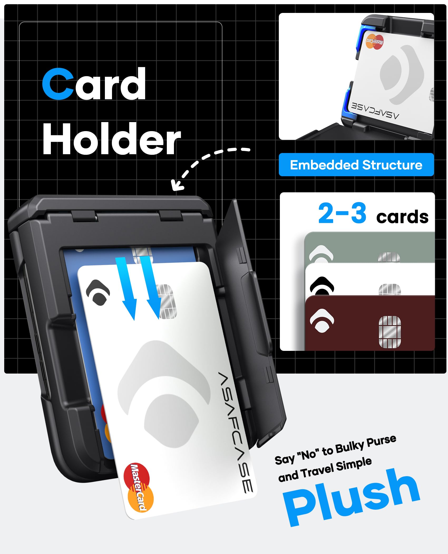 ASAFCASE Custodia a portafoglio per Motorola Razr 2026 con porta carte, protezione per cerniera, protezione esterna per schermo HD, resistente agli urti, robusta custodia protettiva rigida per