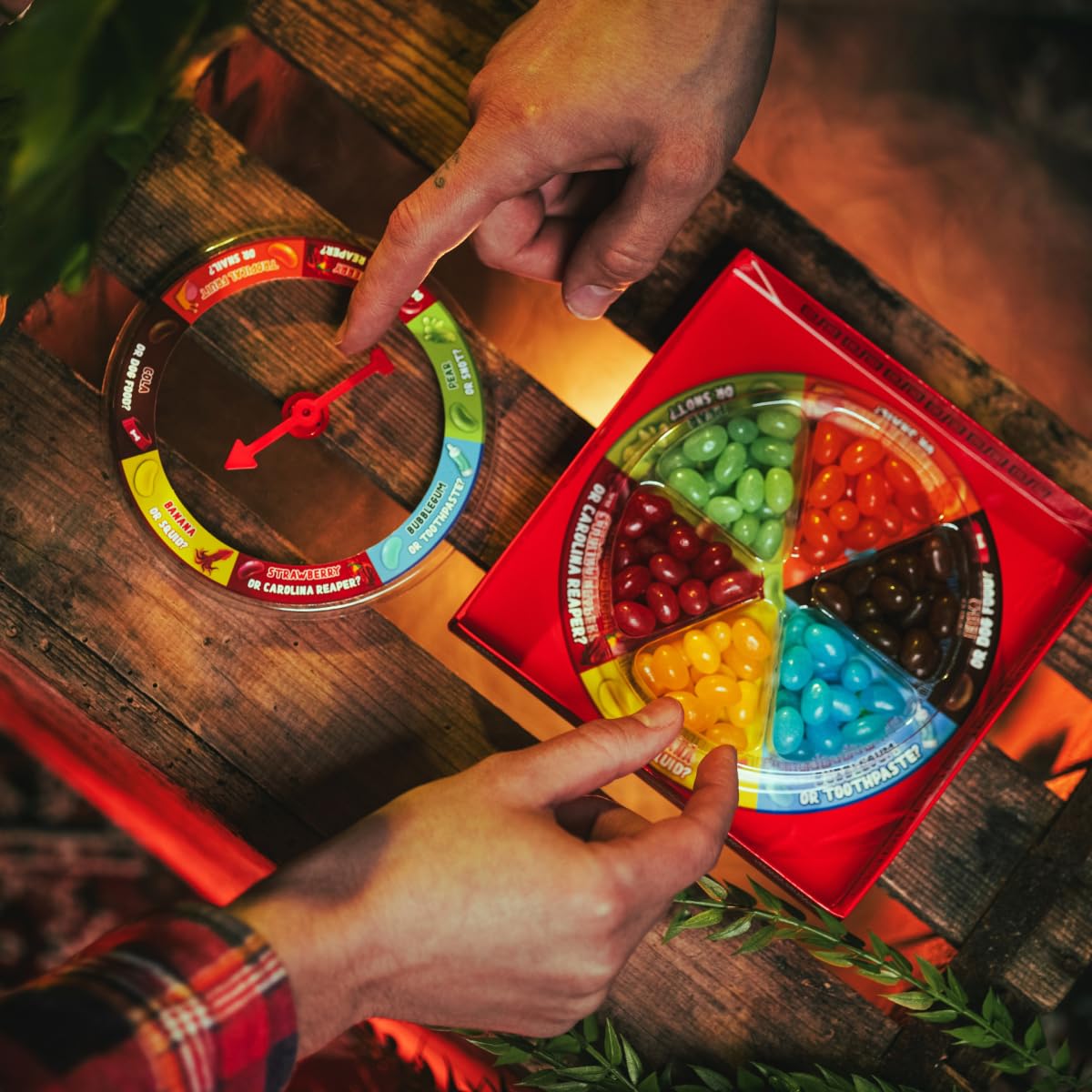 HOT-CHIP Mr. Twister Challenge Trio Pack – 3x 120g Ruleta de sabores con Jelly Beans dulces y locos – Divertido juego de fiesta con sabores sorpresa – Ideal para amigos y familia
