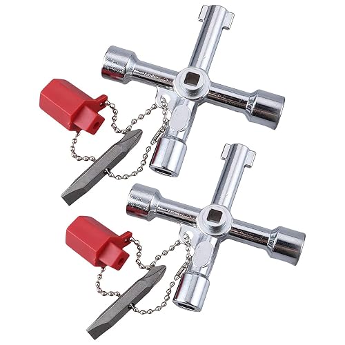 4 Way Sillcock Key Set, Equipped with Bits,Multi Functional Water