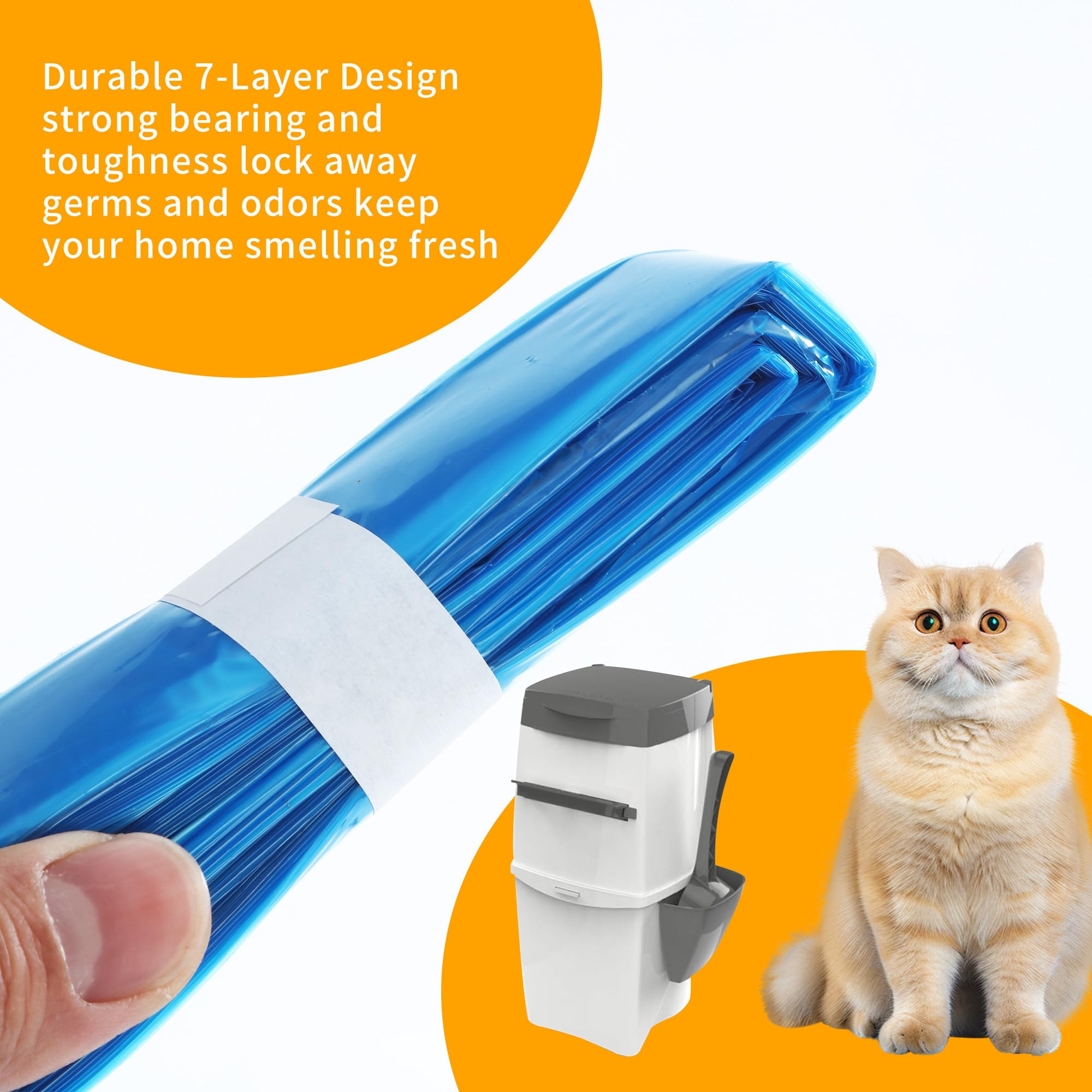 Windeleimer Nachfüllbeutel - 12 Rollen Für Katzenklo Und Windeleimer