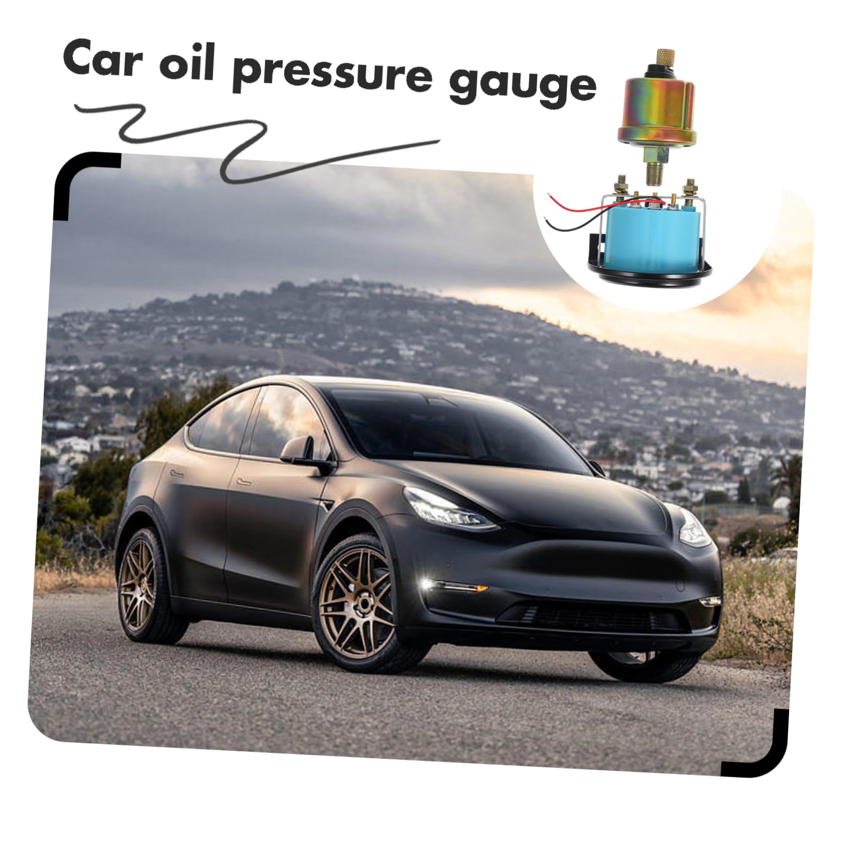 Gatuida 4pièces Jauge De Pression Huile Manomètre Mécanique Pour Automobile Mesure Précise Pression Huile