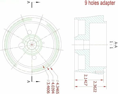 Miniatura 4 de Pateyney 28" GM Columna de Dirección Inclinación Manual Trans Sin Llave Universal W 9 Orificio Adaptador Negro