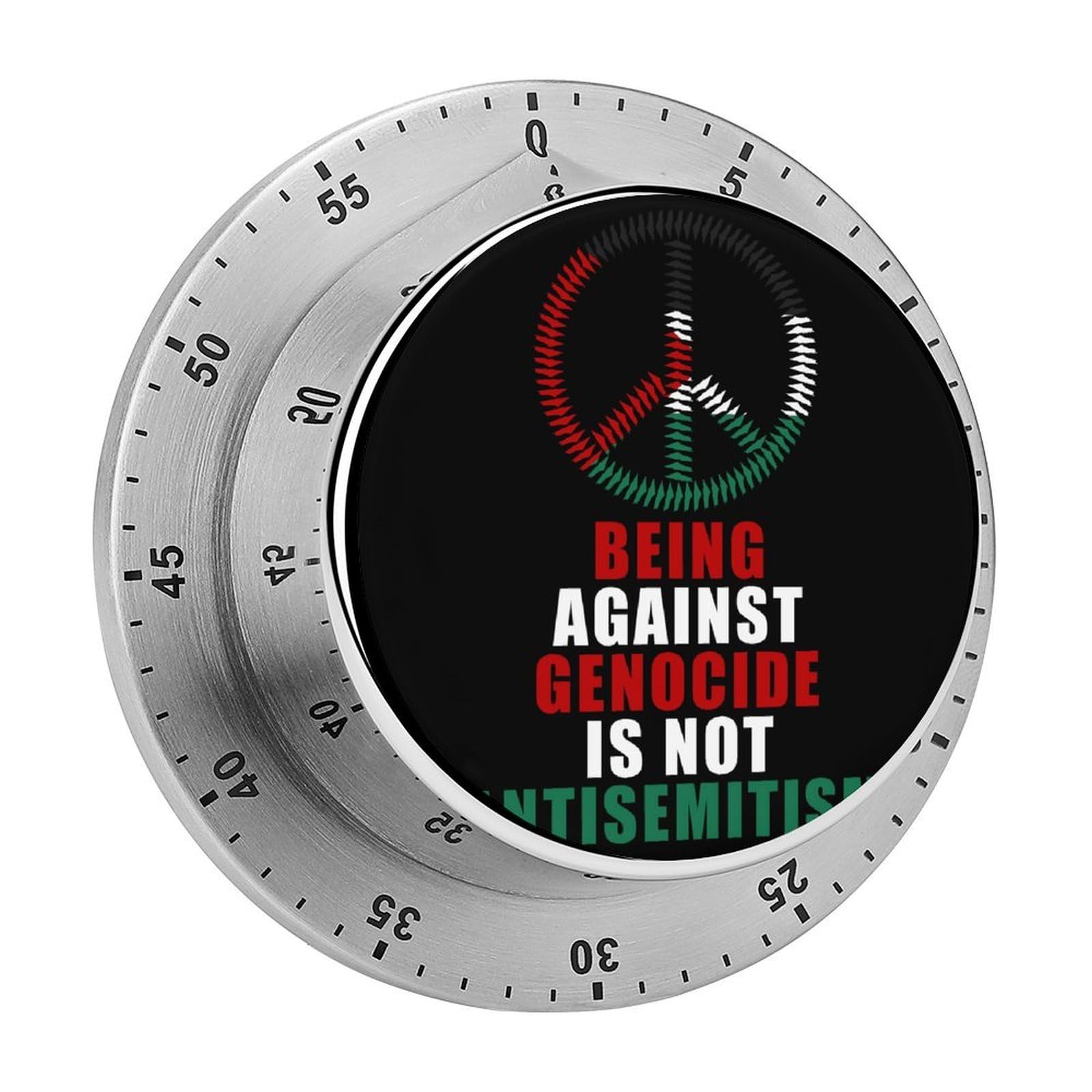 Free Palestinian Peace Palestine Flag Magnetic Timer for Kitchen Cooking Productivity Stainless Steel Timers with Alarm