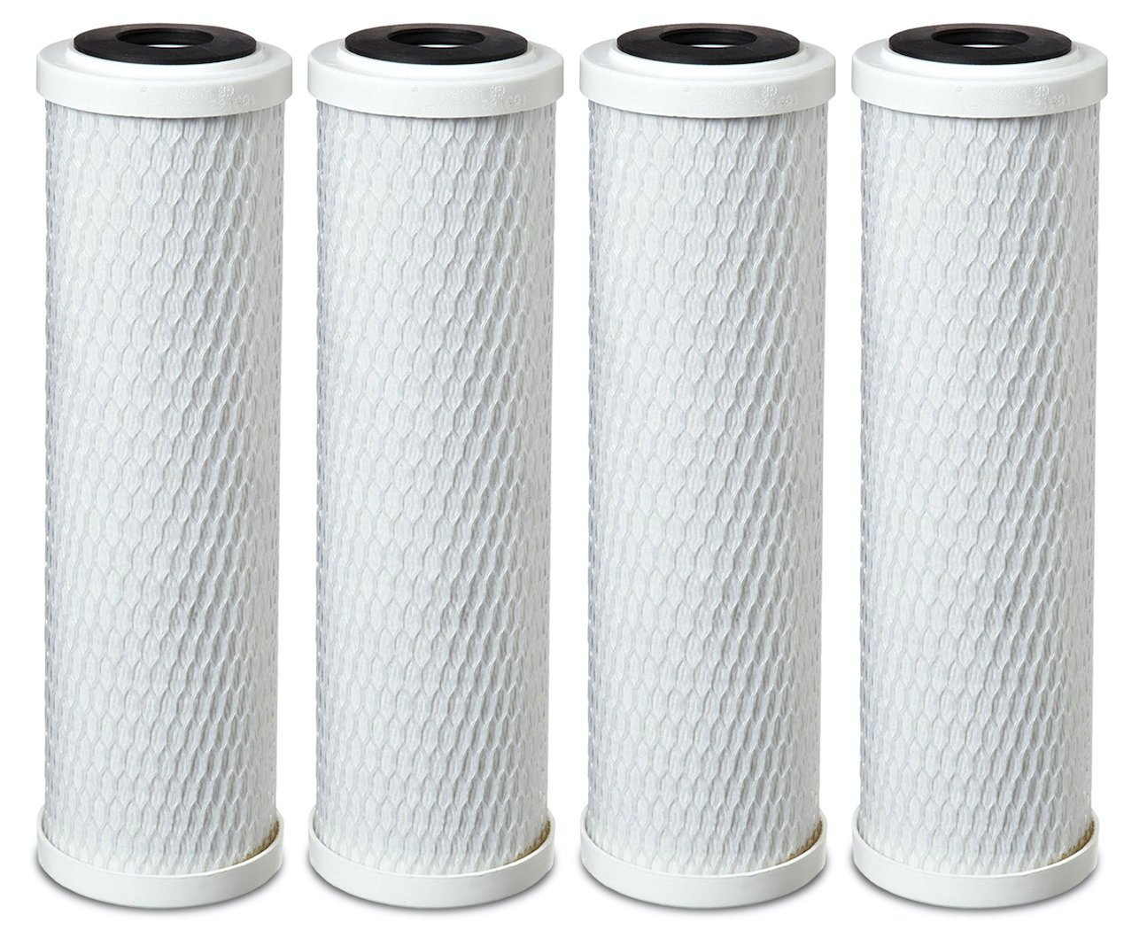 4-Pack Universal 10 Inch Carbon Block Filter Cartridge for Whole House Filter Systems Replaces Pentek CBC-10, GE FXWTC, DuPont WFPFC8002 & WFPFC9001, Culligan D-10A & D-10, Whirlpool WHCF-WHWC by CFS