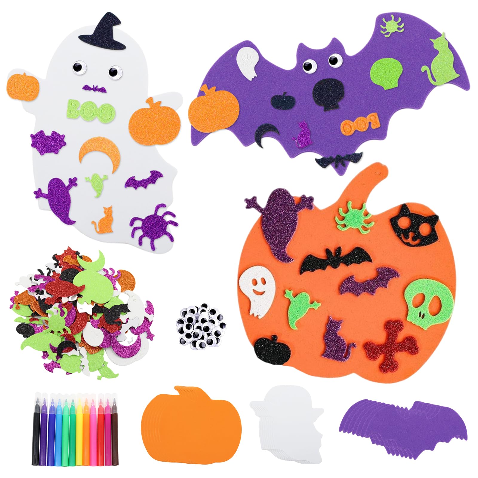 Halloween Basteln Kinder, 5 Stück Cartoon Gruselbr Produktbild-Vorschau 6