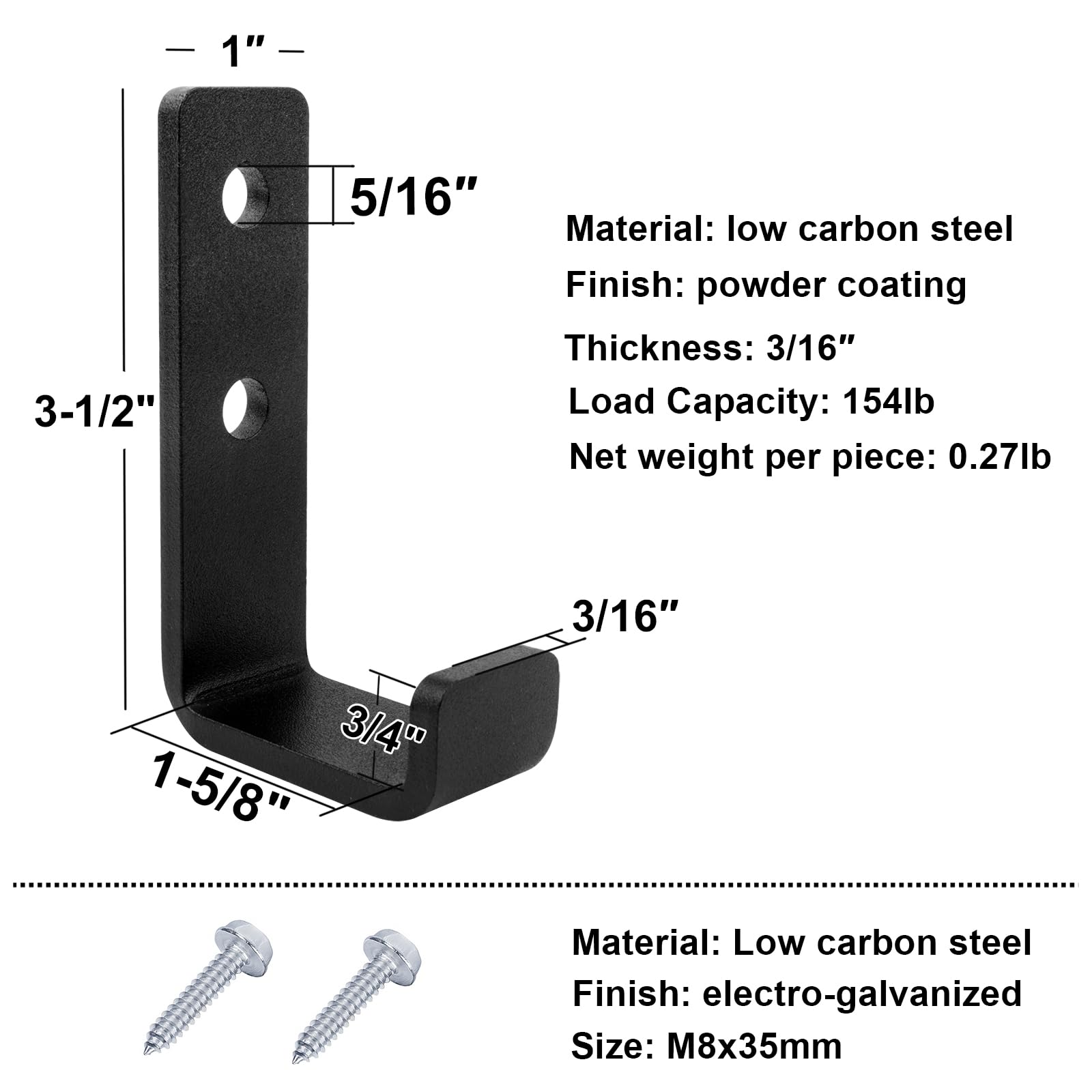 3m j hook weight 4 Pack 1-5/8