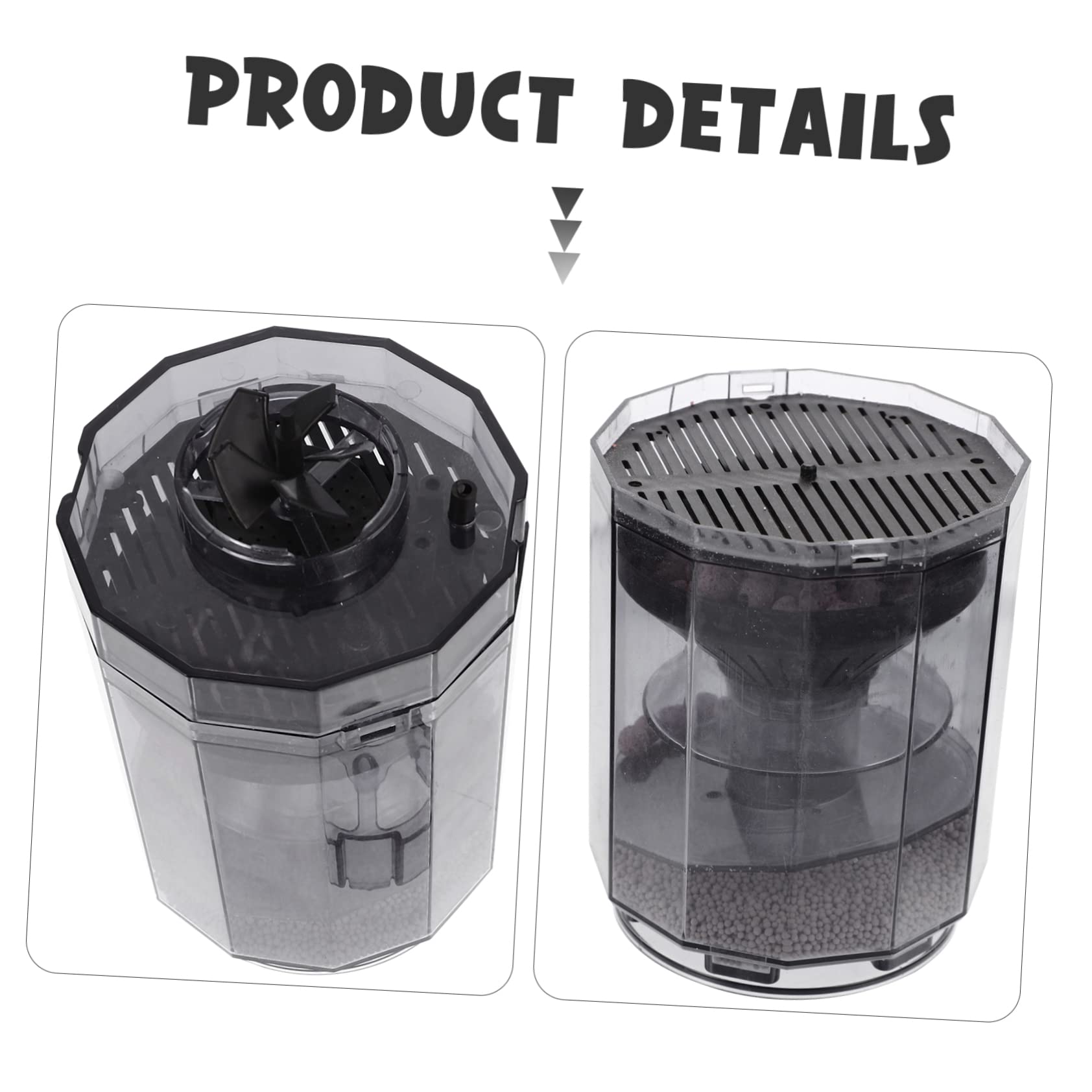 UKCOCO 5St Filter für Fischbecken Batterie Luftpumpe Aquarium Entferner Unterdrückung Nachfüllungen wasserwechsel sauerstoffpumpe Werkzeug Tank Wasserfilter Tankwäscher Abs Light Grey