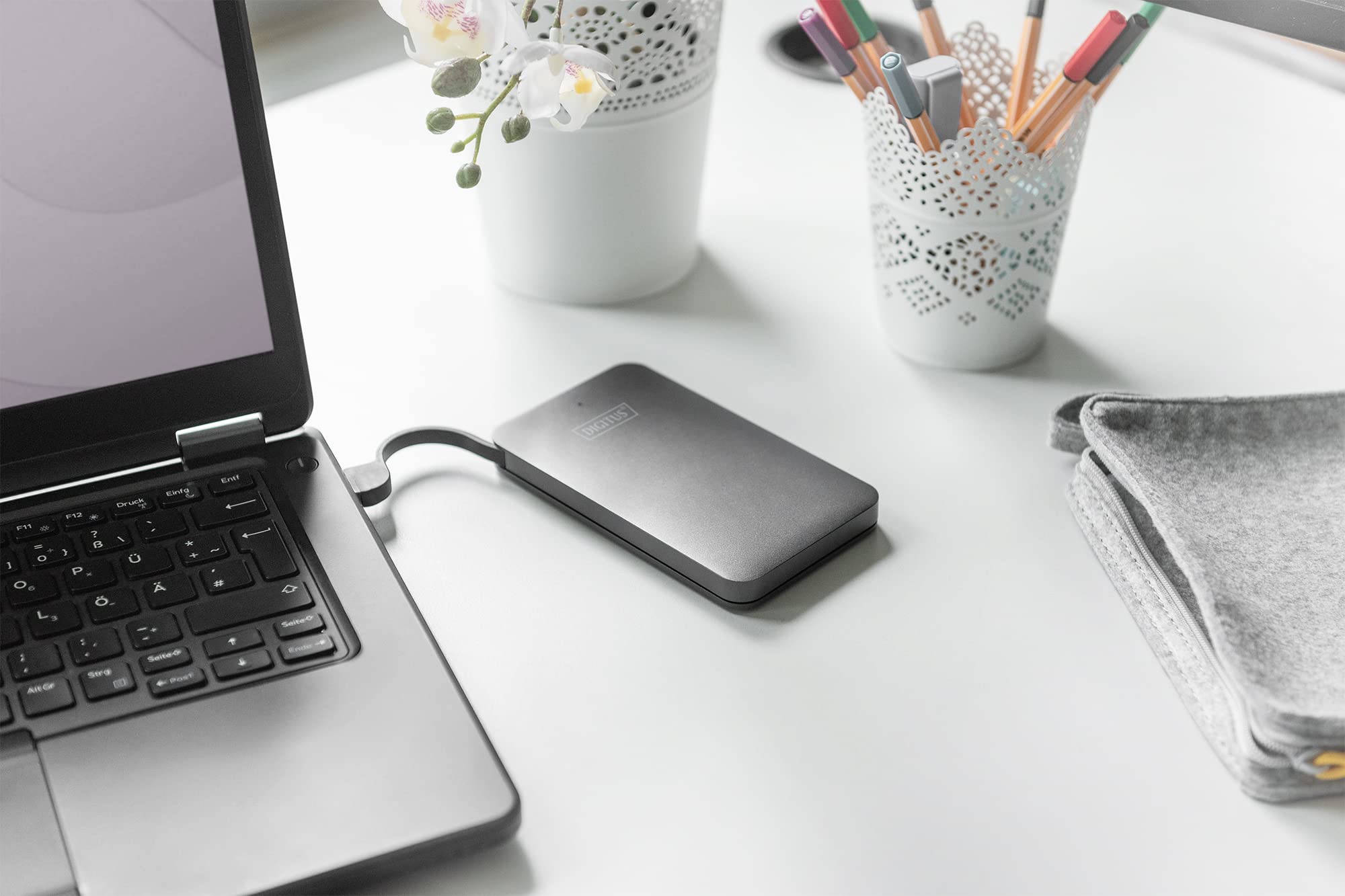 DIGITUS - DA-71114 - Festplattengehäuse SSD/HDD - 2,5" - USB 3.0 - SATA III - bis zu 2 TB - schwarz