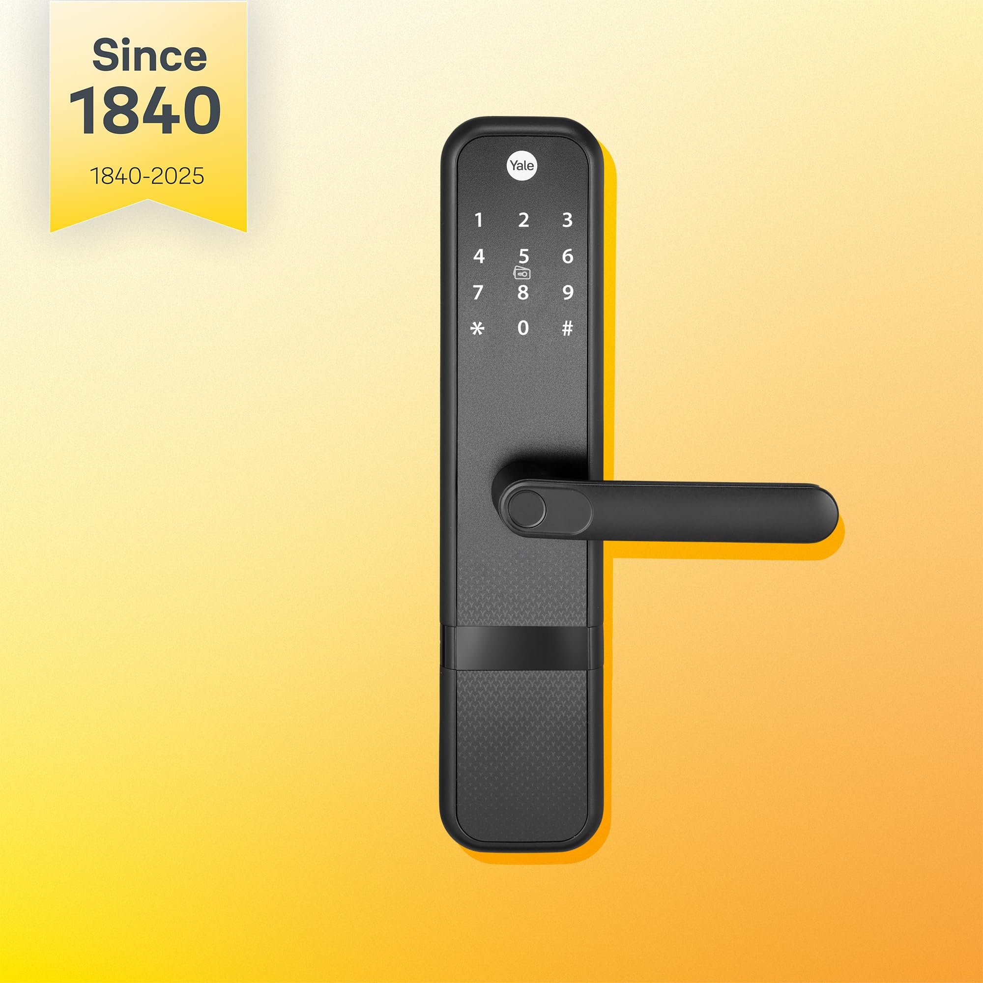 Yale Zuri Smart Door Lock with 5 Way Unlocking (Fingerprint, PIN, RFID, Manual Key) and Built-in Bluetooth (to Access Through Home App) (Black) 1