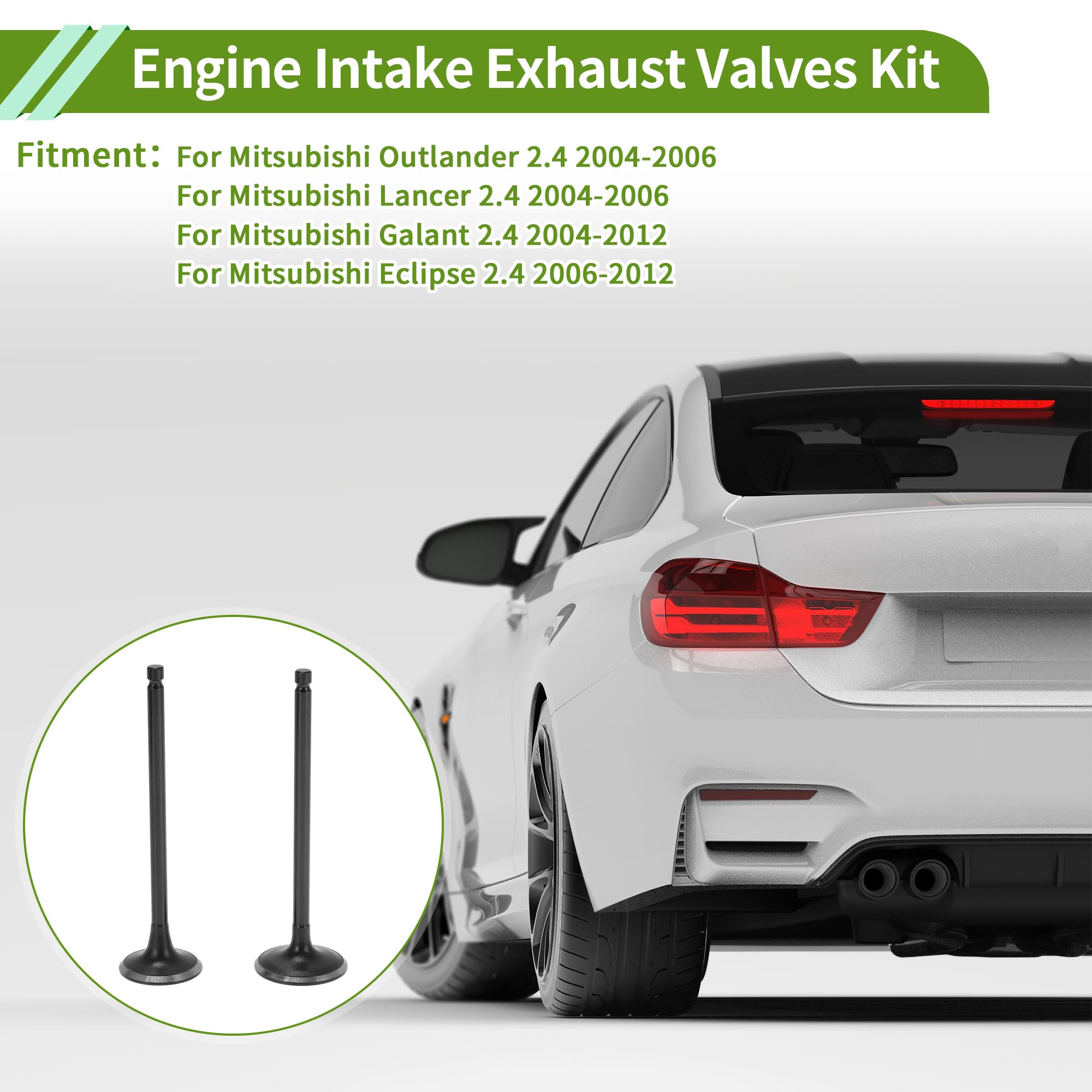 No.SMR994497 Kit Valvole Di Aspirazione E Scarico Motore Per Mitsubishi Outlander 2.4 2004-2006 16 Pezzi Guarnizioni Valvole Di Aspirazione E Scarico 1 Set