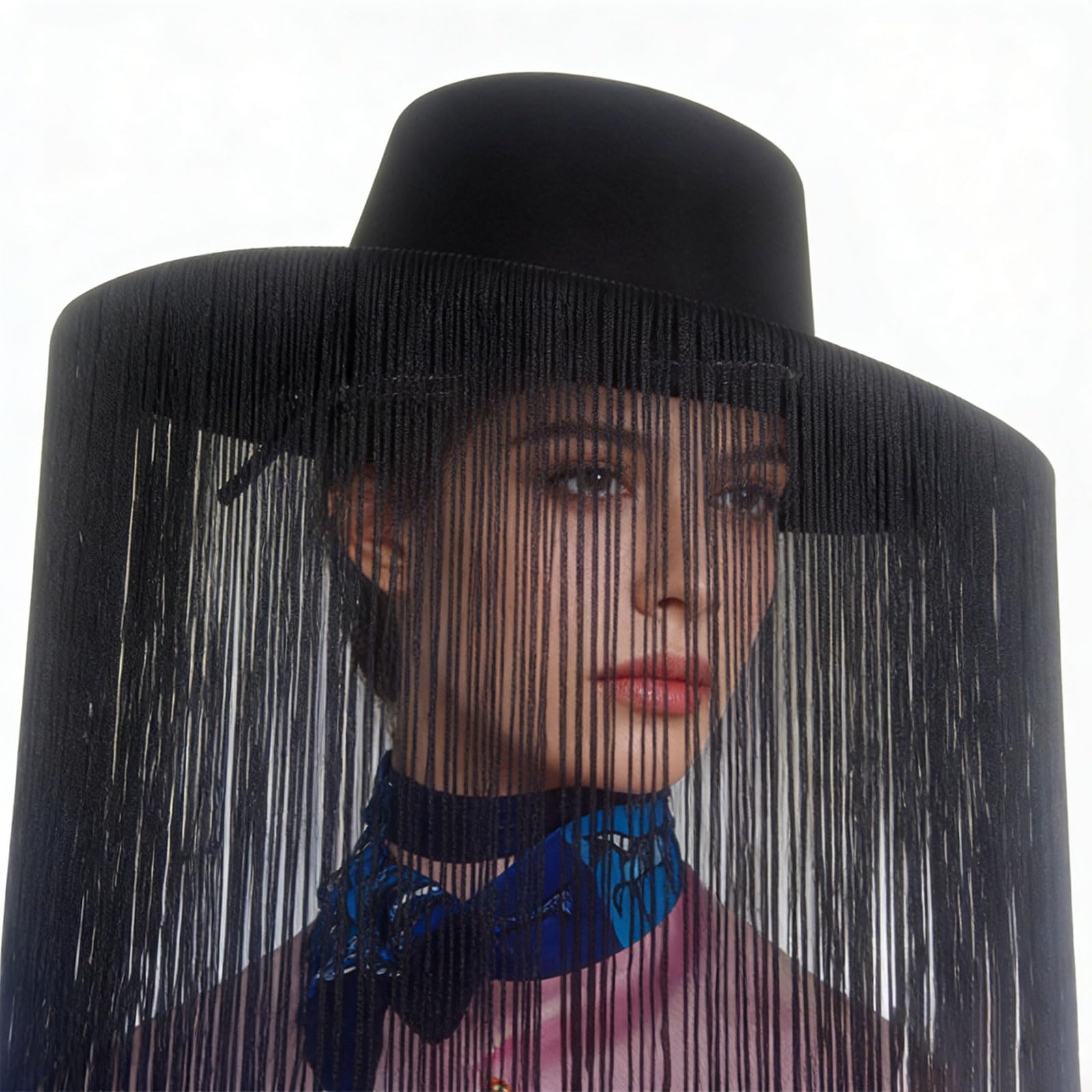 Sombrero occidental con flecos, diseño de color blanco, elegante sombrero para festivales al aire libre, sombreros de vaquera con