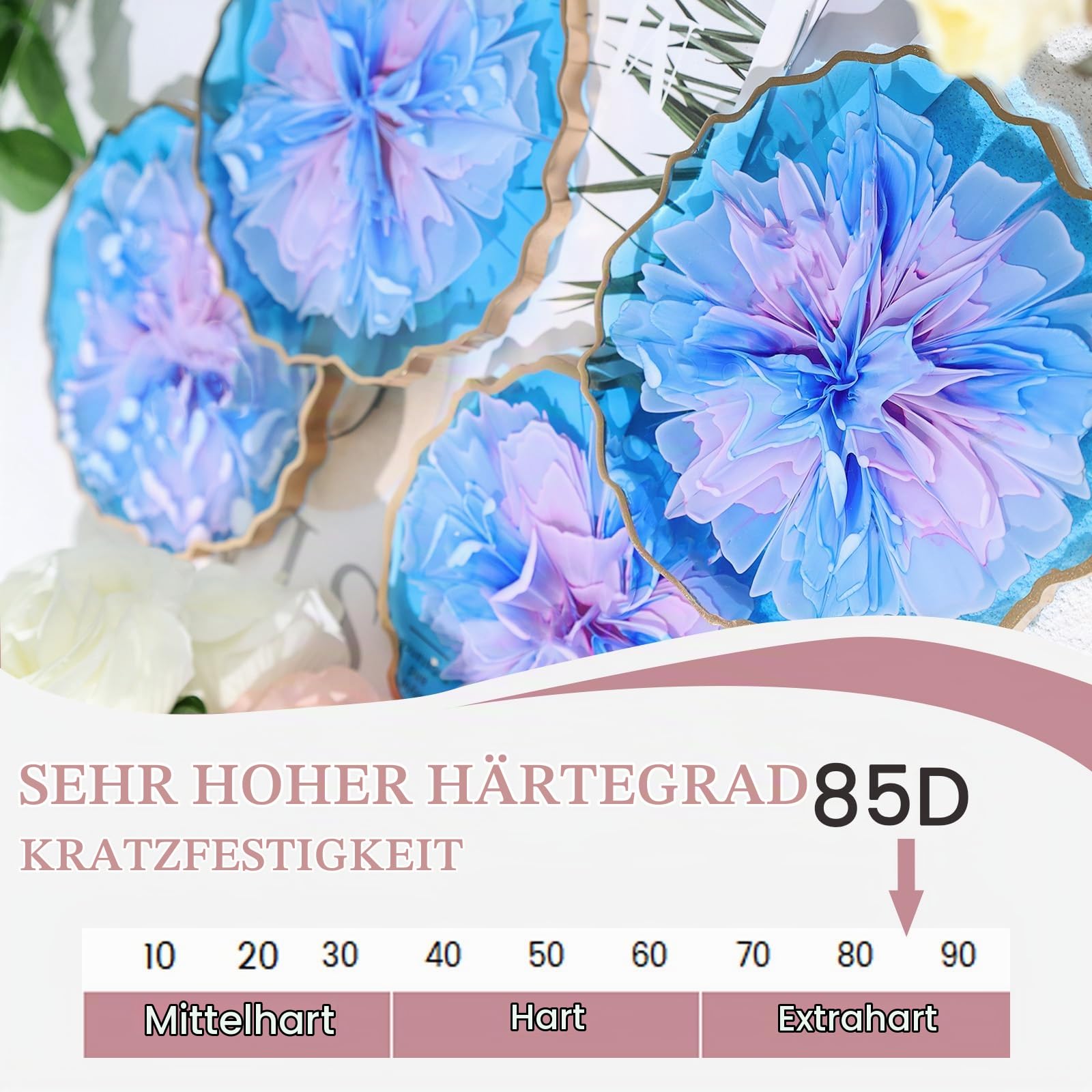 Bsrezn 1000g Großpackung UV Resin Set, UV Harz Hart für Schmuck Making