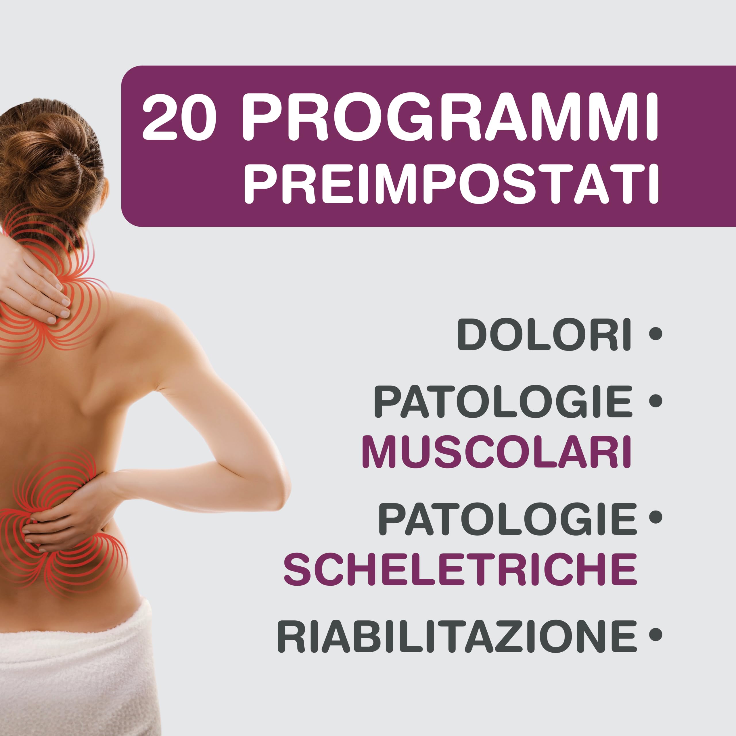 COLPHARMA MAGNETOCARE, Apparecchio Magnetoterapia, Magnetoterapia ad Alta Intensità, Magnetoterapia Bassa Frequenza o Alta Frequenza, 2 Canali 20 Programmi Intensità Regolabile